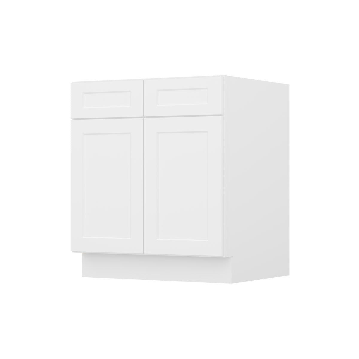 Easy-DIY 30-in W x 24-in D x 34.5-in H in Shaker White Ready to Assemble Sink Bases  Kitchen Cabinet