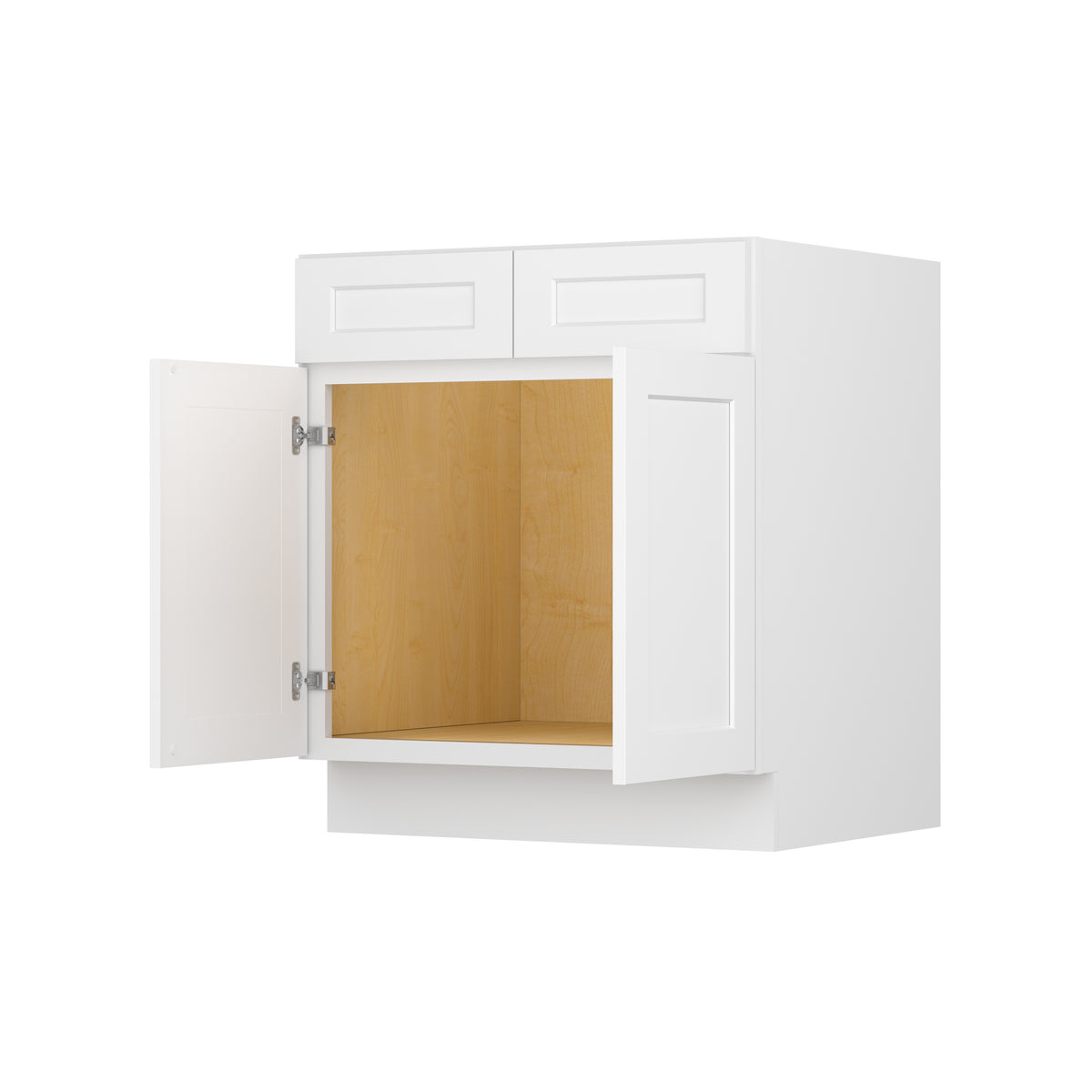Easy-DIY 30-in W x 24-in D x 34.5-in H in Shaker White Ready to Assemble Sink Bases  Kitchen Cabinet