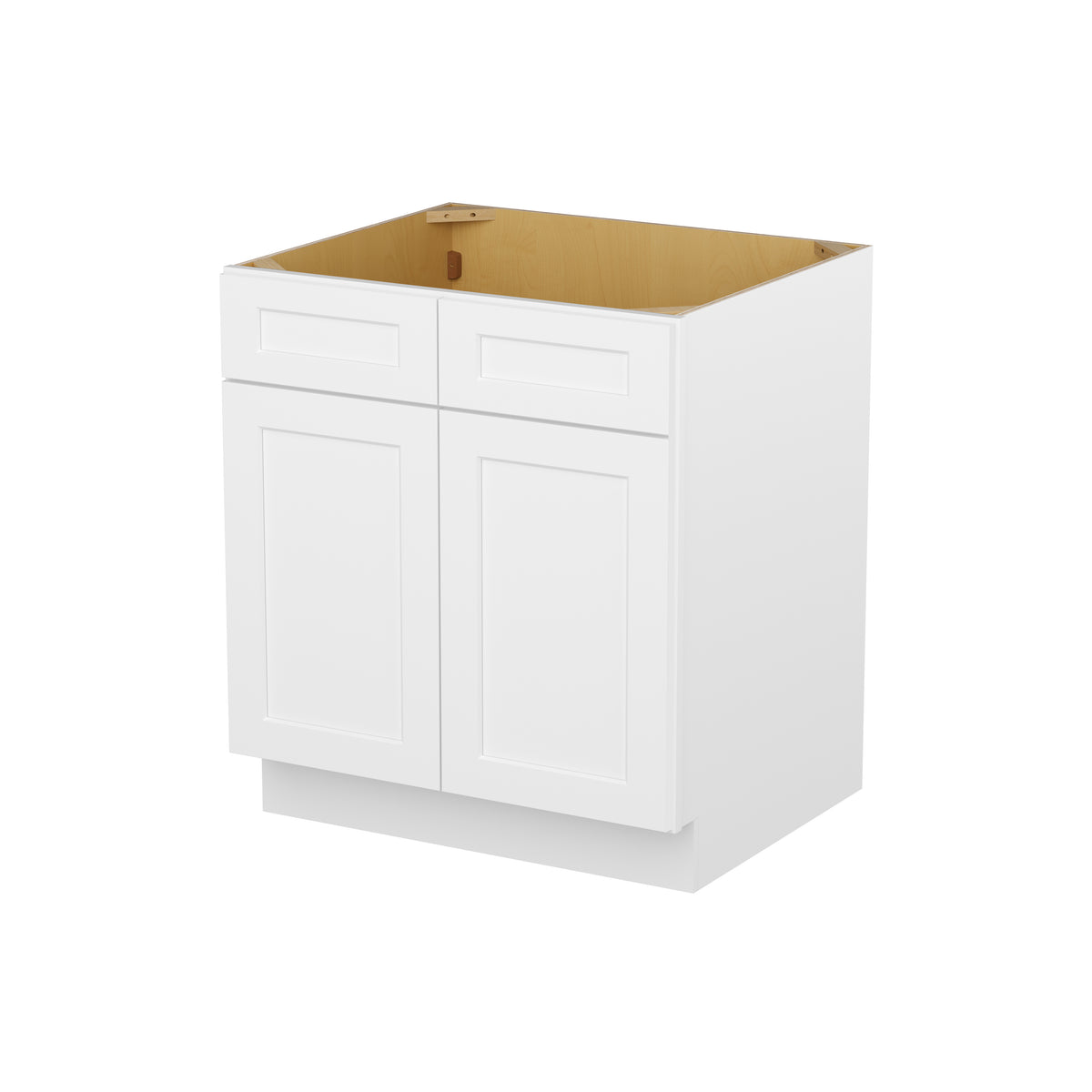 Easy-DIY 30-in W x 24-in D x 34.5-in H in Shaker White Ready to Assemble Sink Bases  Kitchen Cabinet