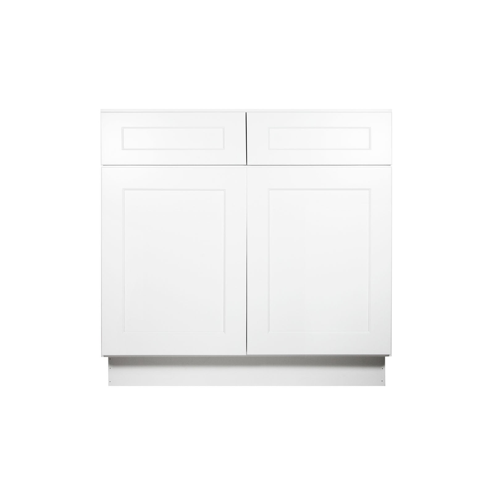Easy-DIY 36-in W x 24-in D x 34.5-in H in Shaker White Ready to Assemble Sink Bases  Kitchen Cabinet