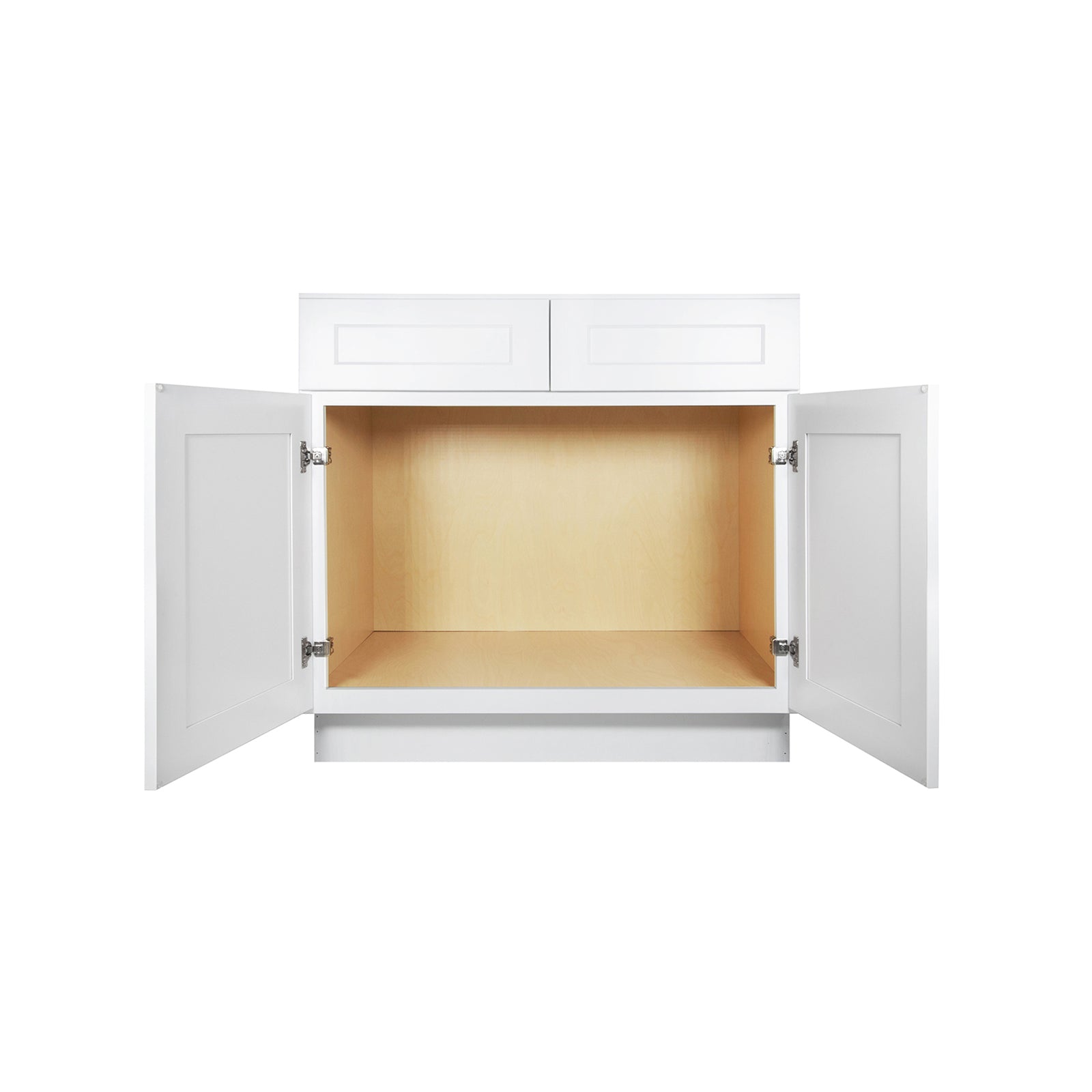 Easy-DIY 36-in W x 24-in D x 34.5-in H in Shaker White Ready to Assemble Sink Bases  Kitchen Cabinet