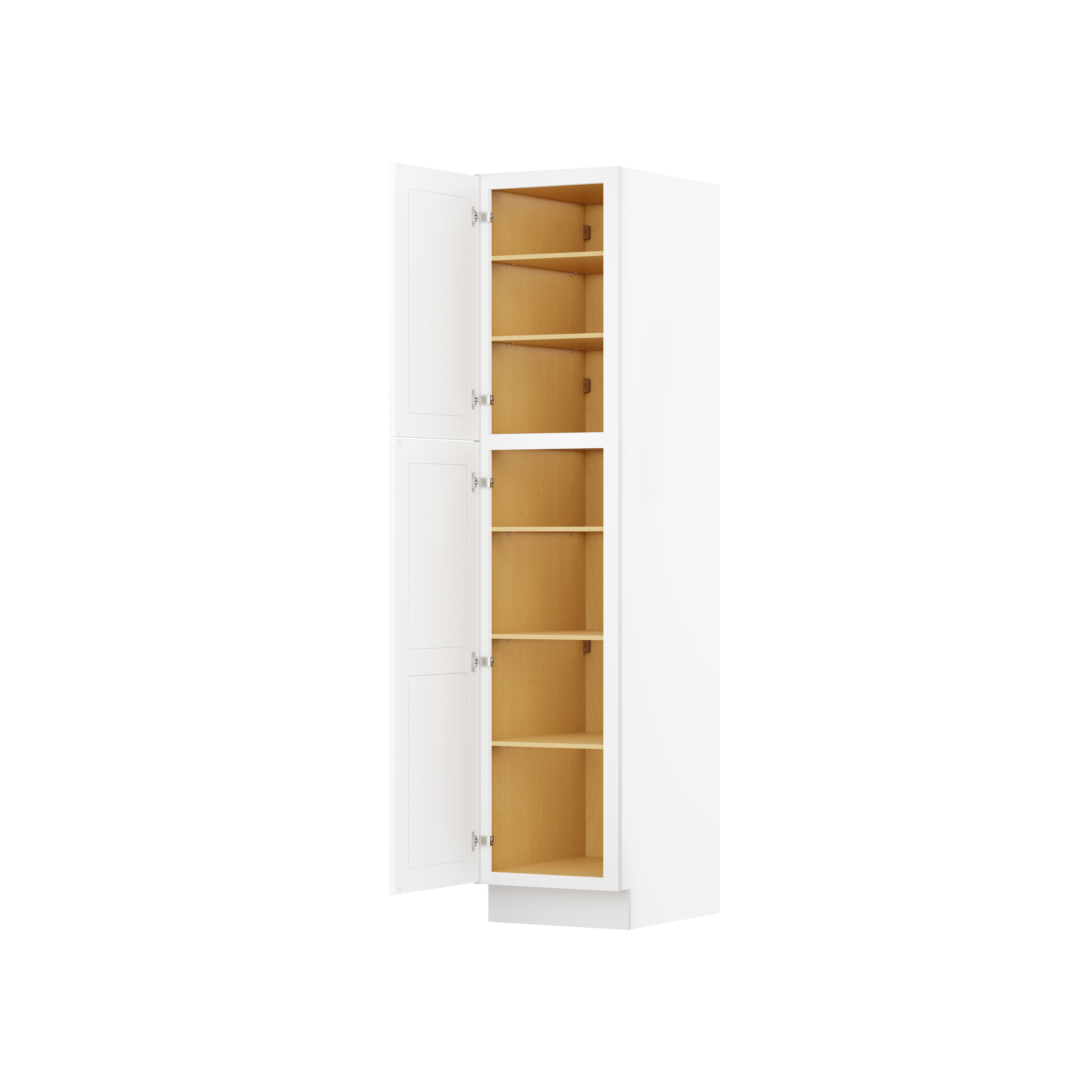 Easy-DIY 18-in W x 24-in D x 84-in H in Shaker White Ready to Assemble Utility Cabinets With Two Doors
