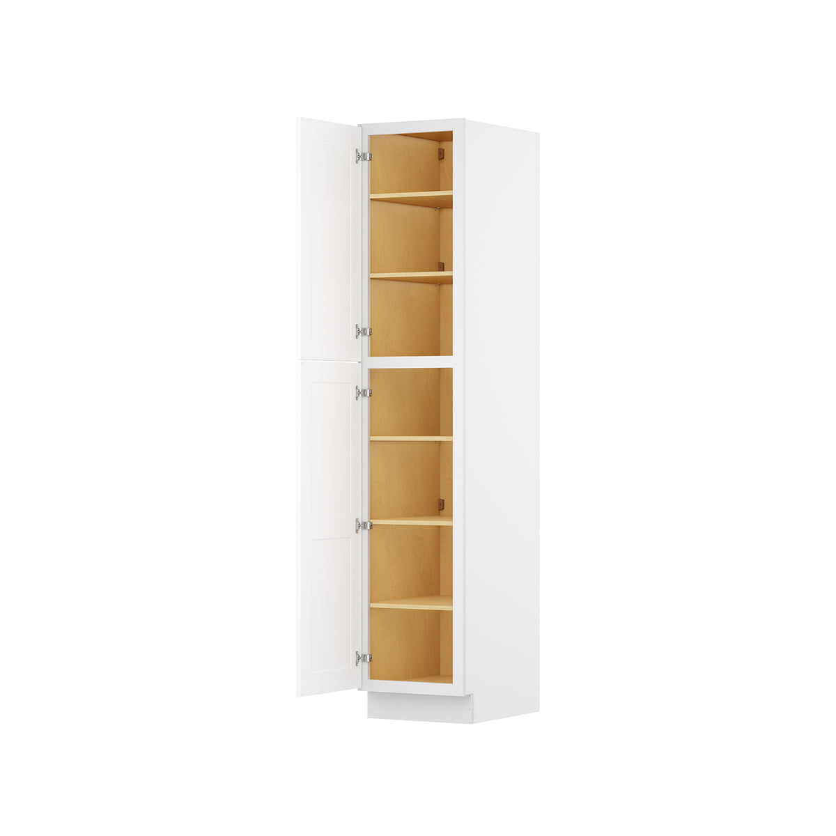 Easy-DIY 18-in W x 24-in D x 90-in H in Shaker White Ready to Assemble Utility Cabinets With Two Doors