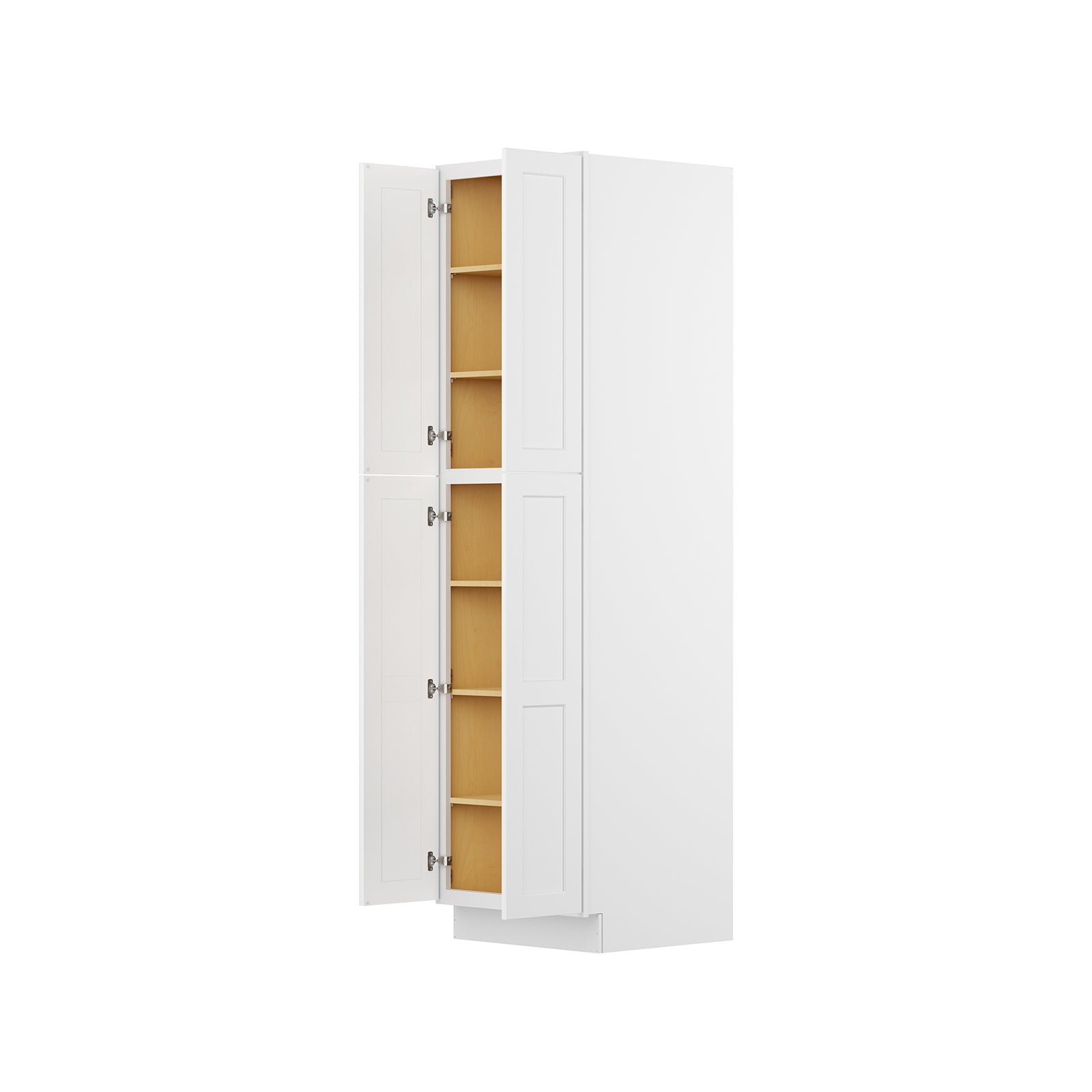 Easy-DIY 24-in W x 24-in D x 90-in H in Shaker White Ready to Assemble Utility Cabinets With Two Doors