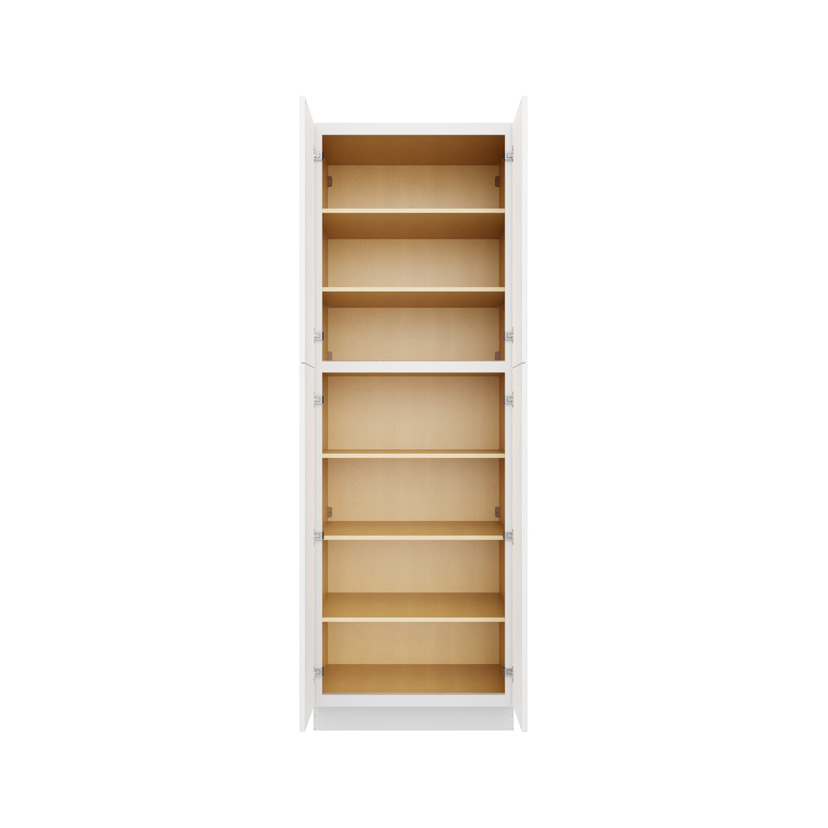 Easy-DIY 30-in W x 24-in D x 90-in H in Shaker White Ready to Assemble Utility Cabinets With Two Doors