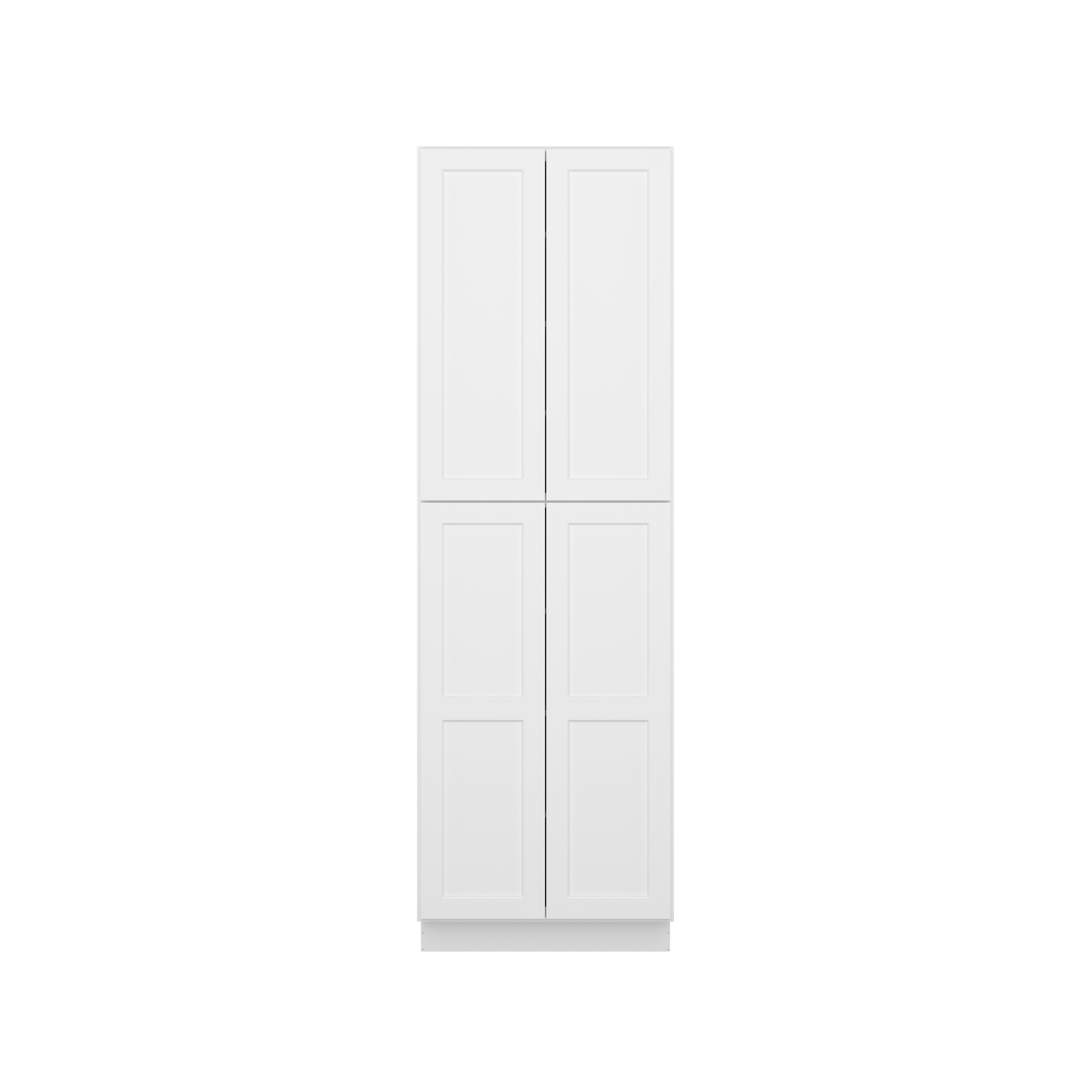 Easy-DIY 30-in W x 24-in D x 90-in H in Shaker White Ready to Assemble Utility Cabinets With Two Doors