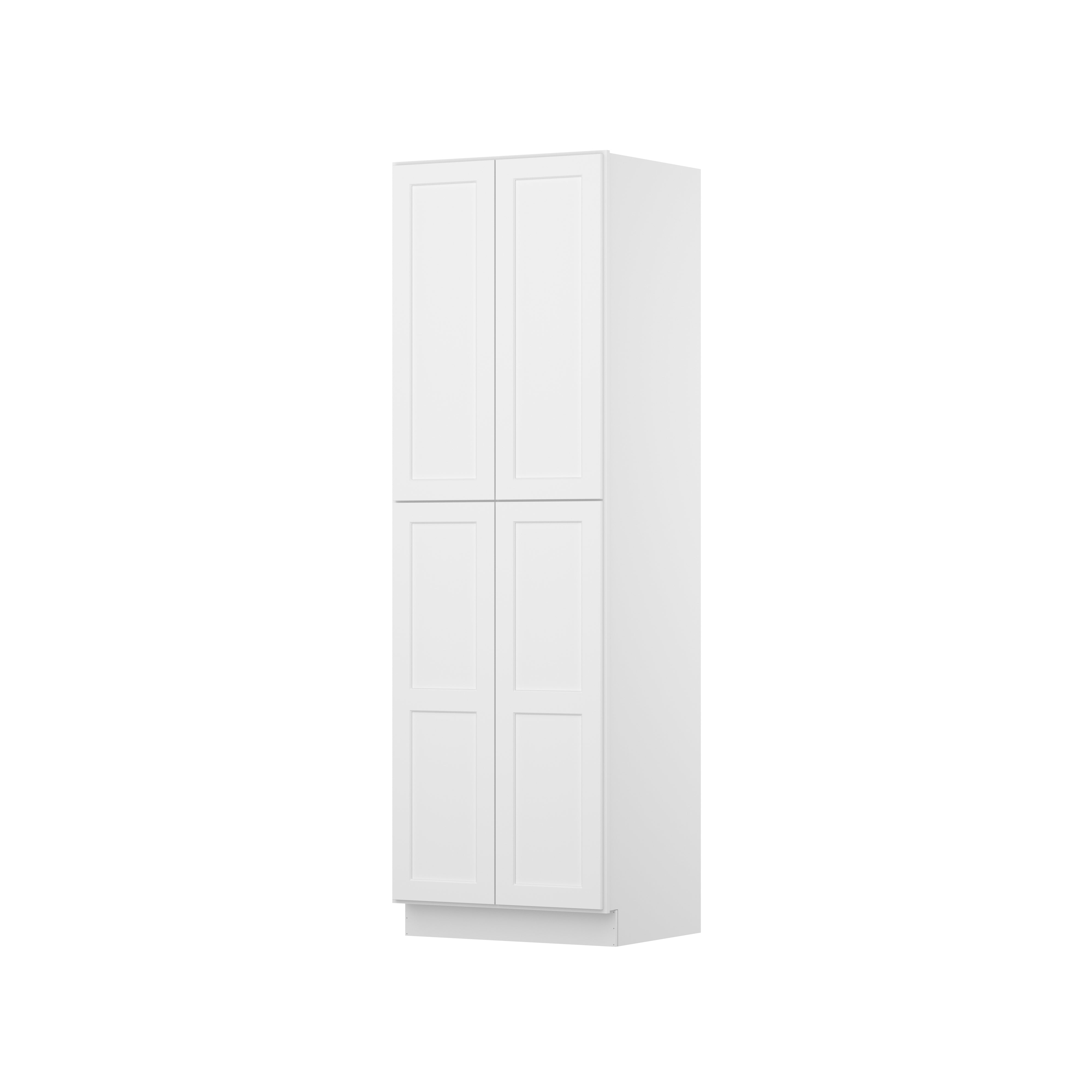 Easy-DIY 30-in W x 24-in D x 90-in H in Shaker White Ready to Assemble Utility Cabinets With Two Doors