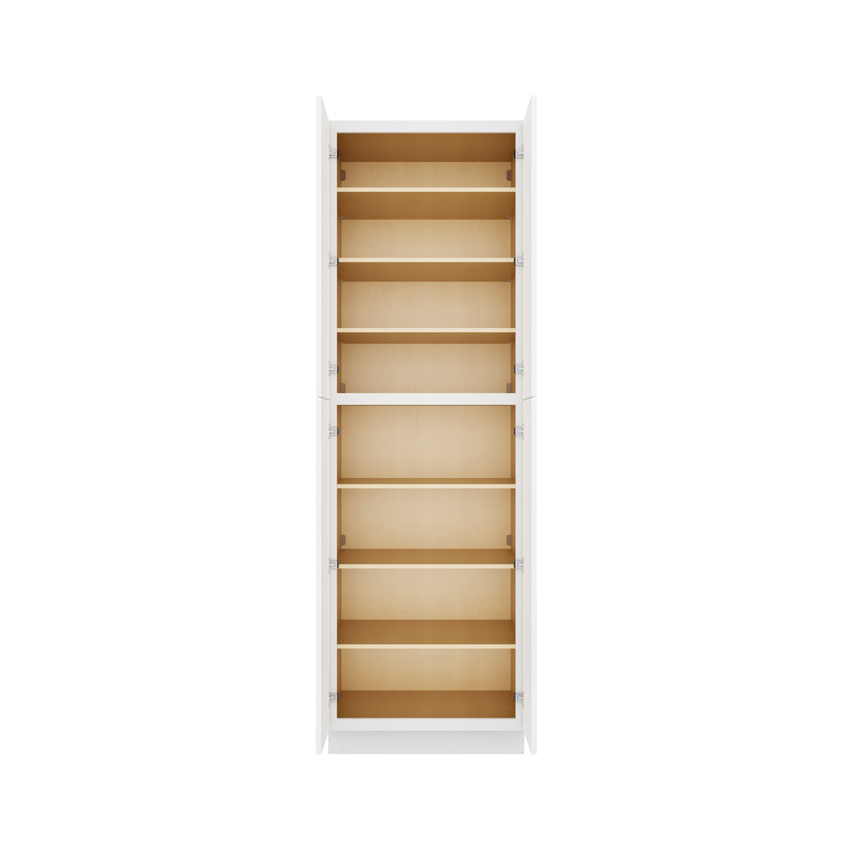 Easy-DIY 30-in W x 24-in D x 96-in H in Shaker White Ready to Assemble Utility Cabinets With Two Doors