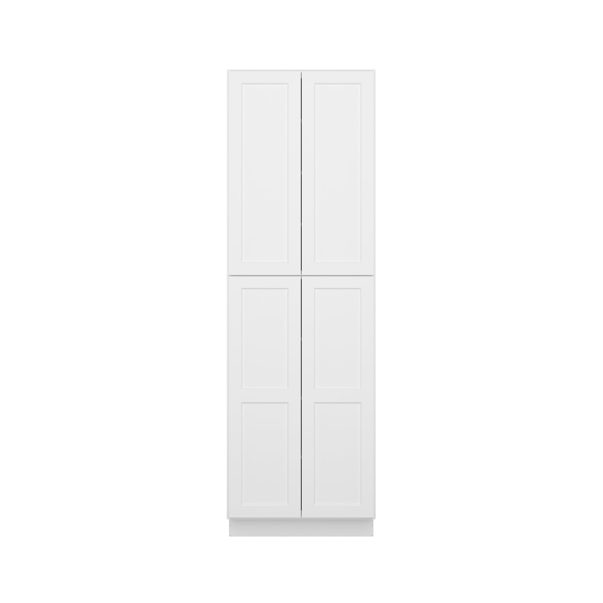 Easy-DIY 30-in W x 24-in D x 96-in H in Shaker White Ready to Assemble Utility Cabinets With Two Doors