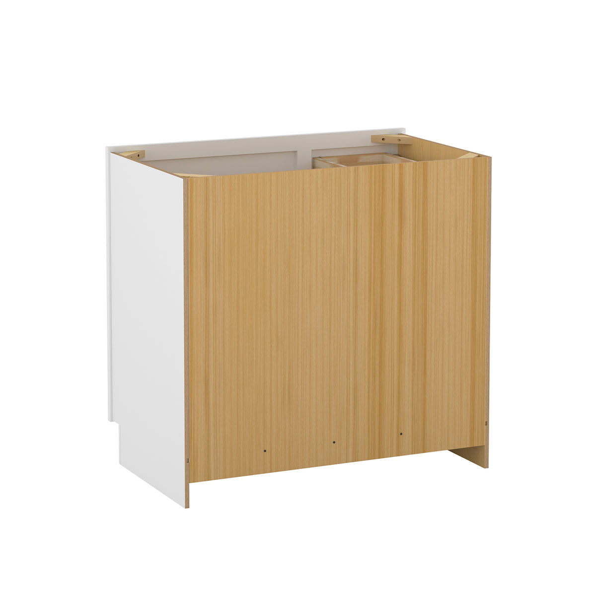 Easy-DIY Combo Bases - Drawers Left 36 in. W x 21 in. D x 34.5 in. H Bath Vanity Cabinet without Top in Shaker White
