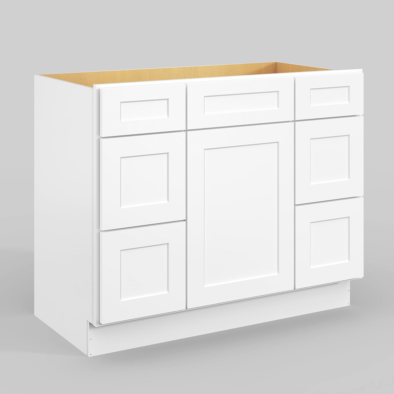 V Series Six Drawer Bathroom Vanity Base Cabinet, Kitchen Cabinet