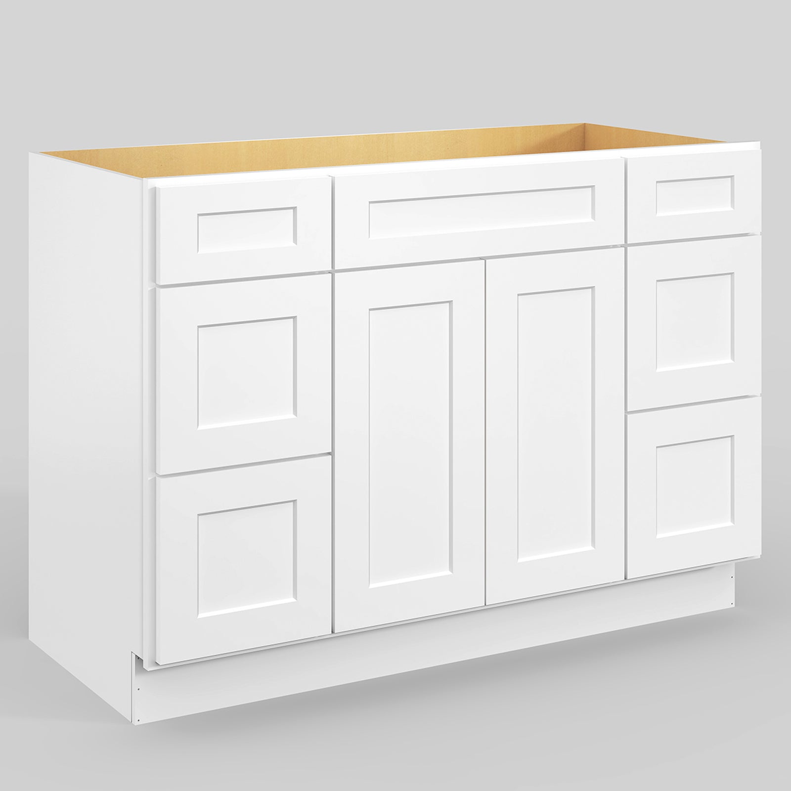 V Series Six Drawer Bathroom Vanity Base Cabinet, Kitchen Cabinet