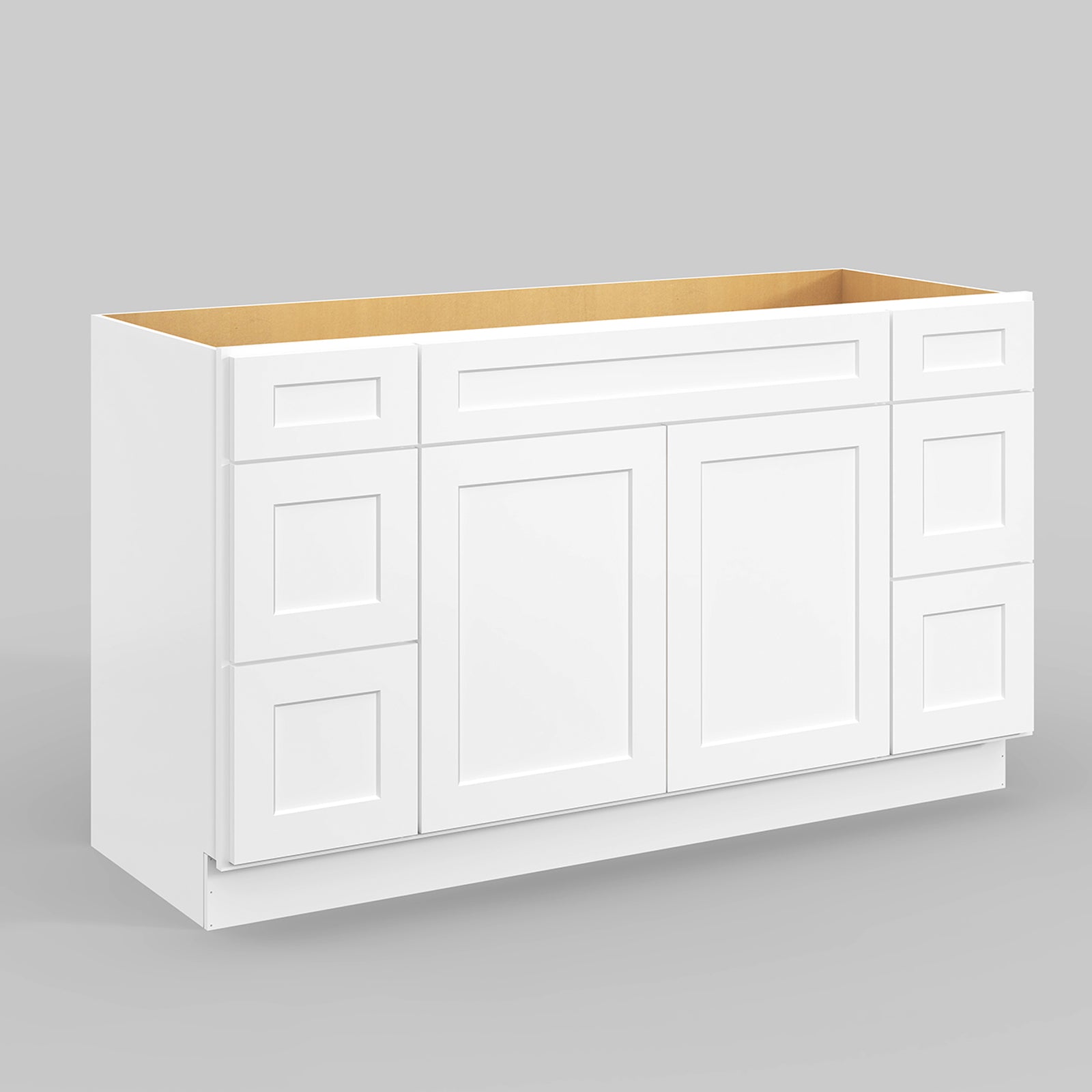 V Series Six Drawer Bathroom Vanity Base Cabinet, Kitchen Cabinet