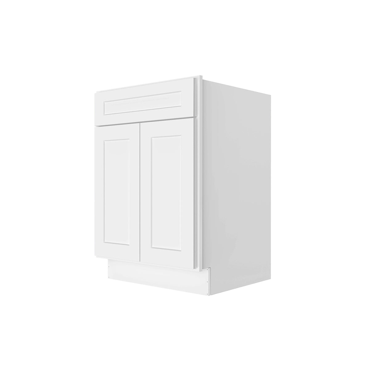 Camlock 24 in. W. x 21 in. D x 34.5 in. H Ready to Assemble Bath Vanity Cabinet without Top in Shaker White