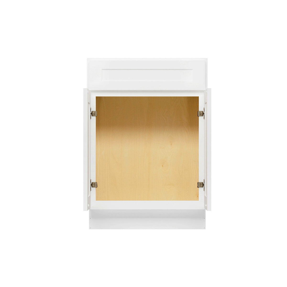Camlock 24 in. W. x 21 in. D x 34.5 in. H Ready to Assemble Bath Vanity Cabinet without Top in Shaker White