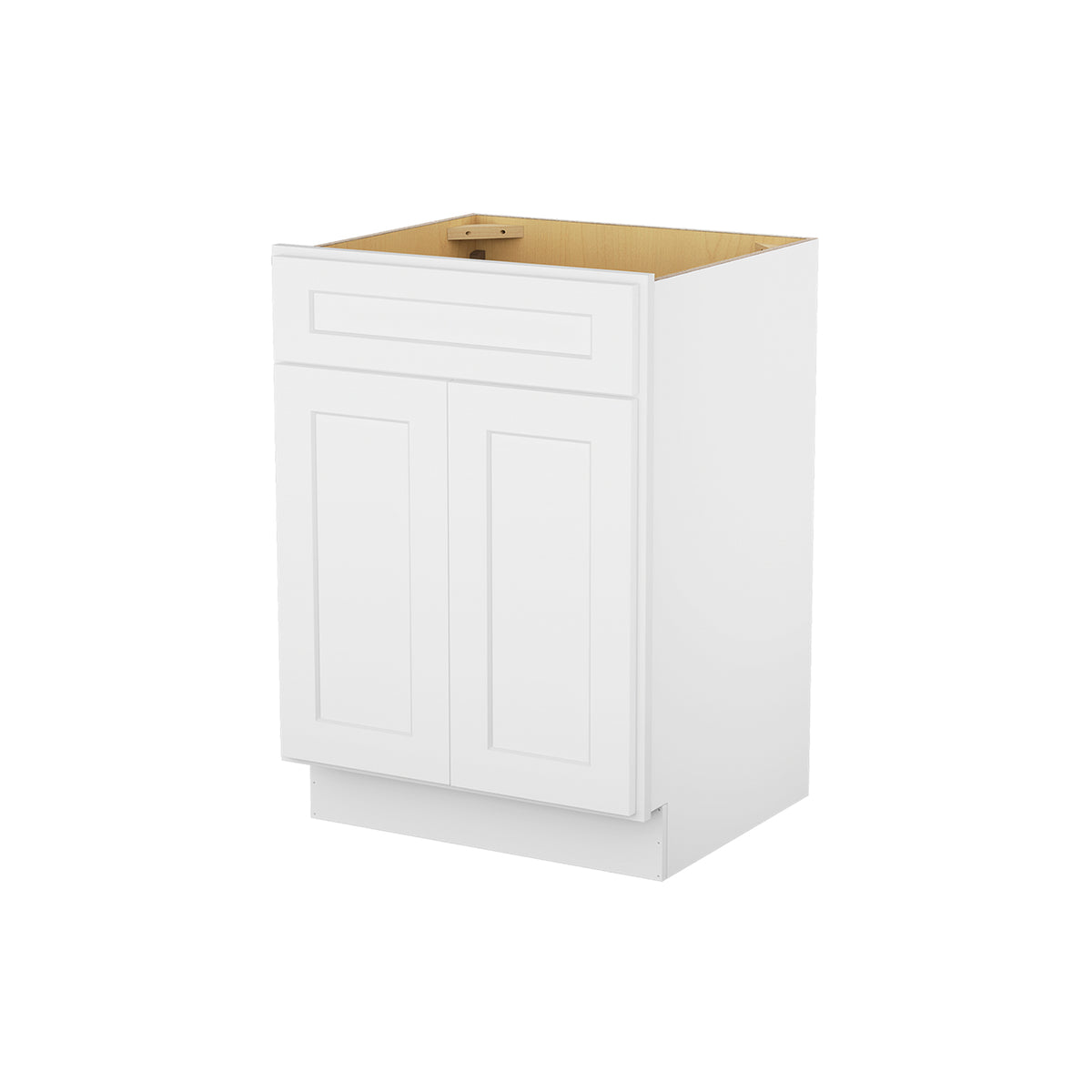 Camlock 24 in. W. x 21 in. D x 34.5 in. H Ready to Assemble Bath Vanity Cabinet without Top in Shaker White