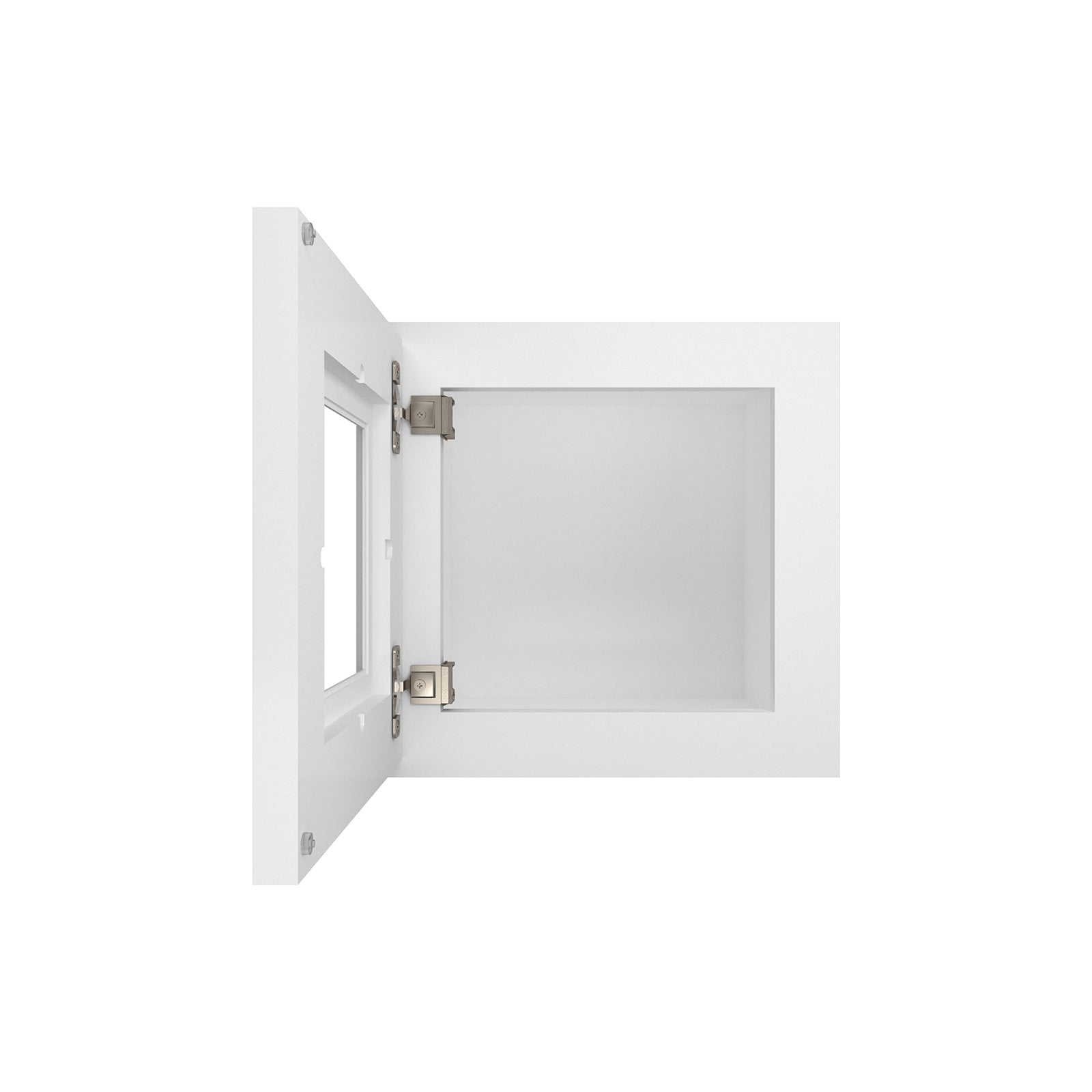 HOMLUX Easy DIY  12-in W x 12-in D x 12-in H in Royal White Plywood Ready to Assemble Wall Kitchen Cabinet Glass NOT included