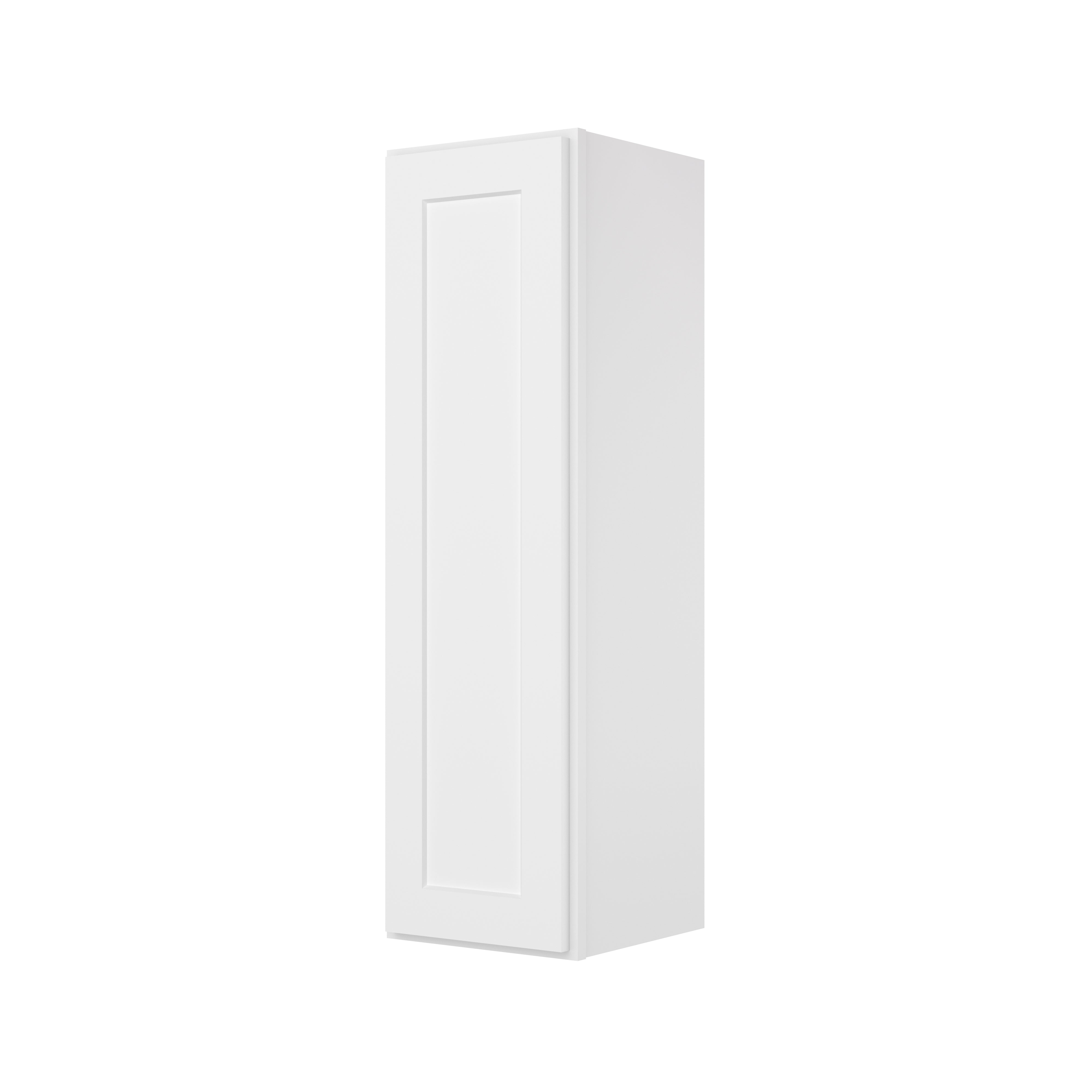 Easy-DIY 12-in W x 12-in D x 42-in H in Shaker White Ready to Assemble Wall Kitchen Cabinet 1 Door-3 Shelves