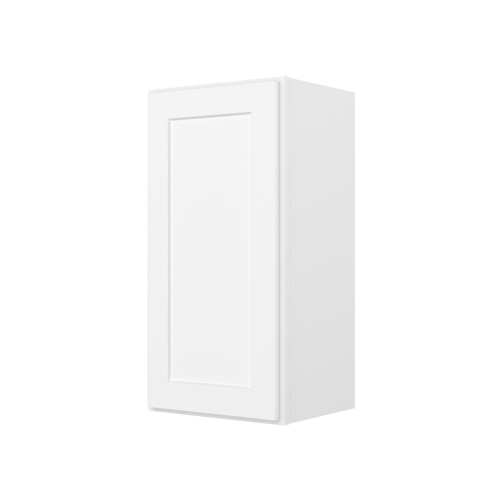 HOMLUX Easy-DIY 15-in W x 12-in D x 42-in H in Shaker White Ready to Assemble Wall Kitchen Cabinet 1 Door-3 Shelves