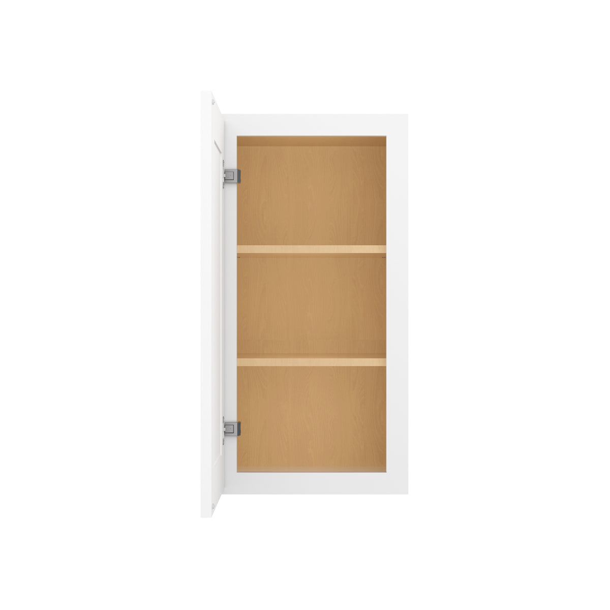 HOMLUX Easy-DIY 15-in W x 12-in D x 42-in H in Shaker White Ready to Assemble Wall Kitchen Cabinet 1 Door-3 Shelves