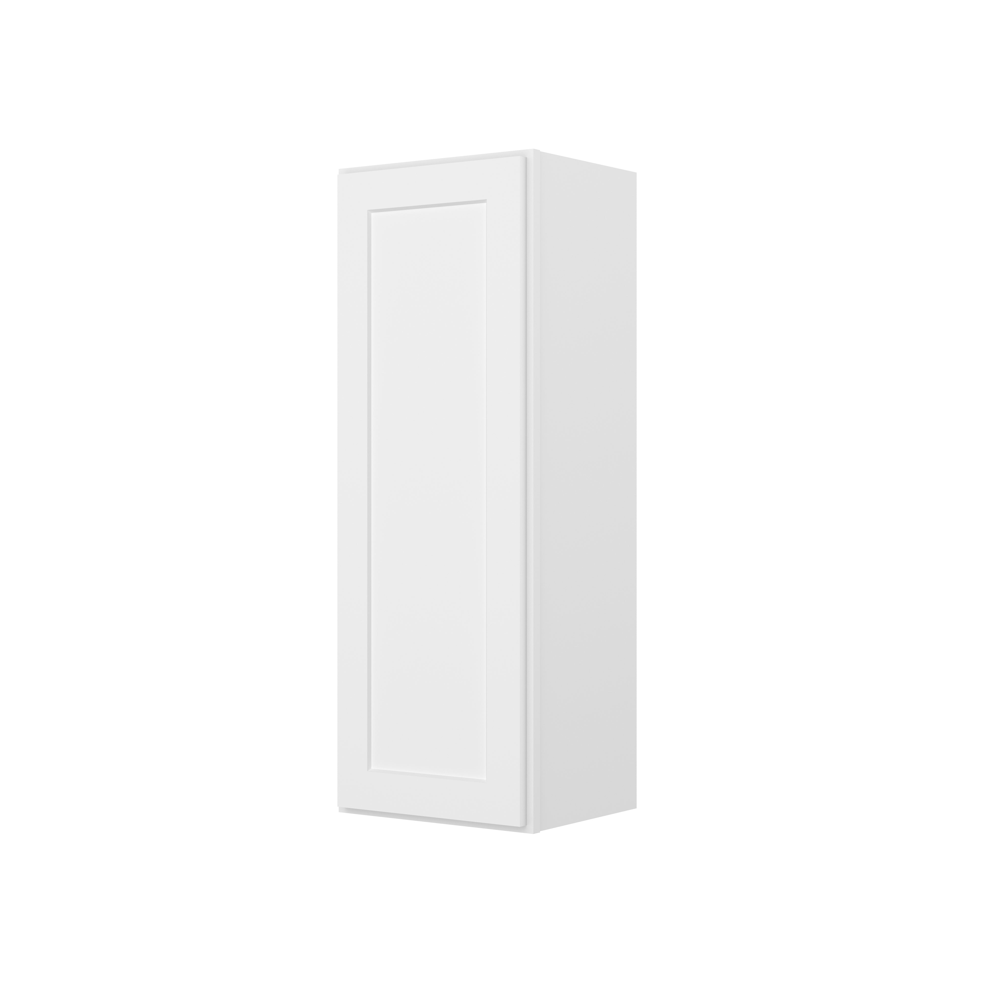 HOMLUX Easy-DIY 15-in W x 12-in D x 42-in H in Shaker White Ready to Assemble Wall Kitchen Cabinet 1 Door-3 Shelves