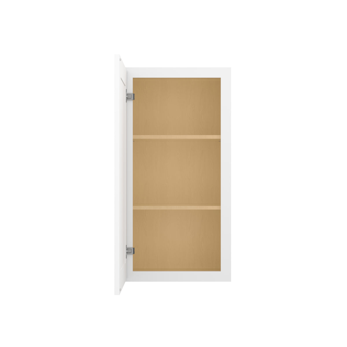 HOMLUX Easy-DIY 21-in W x 12-in D x 42-in H in Shaker White Ready to Assemble Wall Kitchen Cabinet 1 Door-3 Shelves