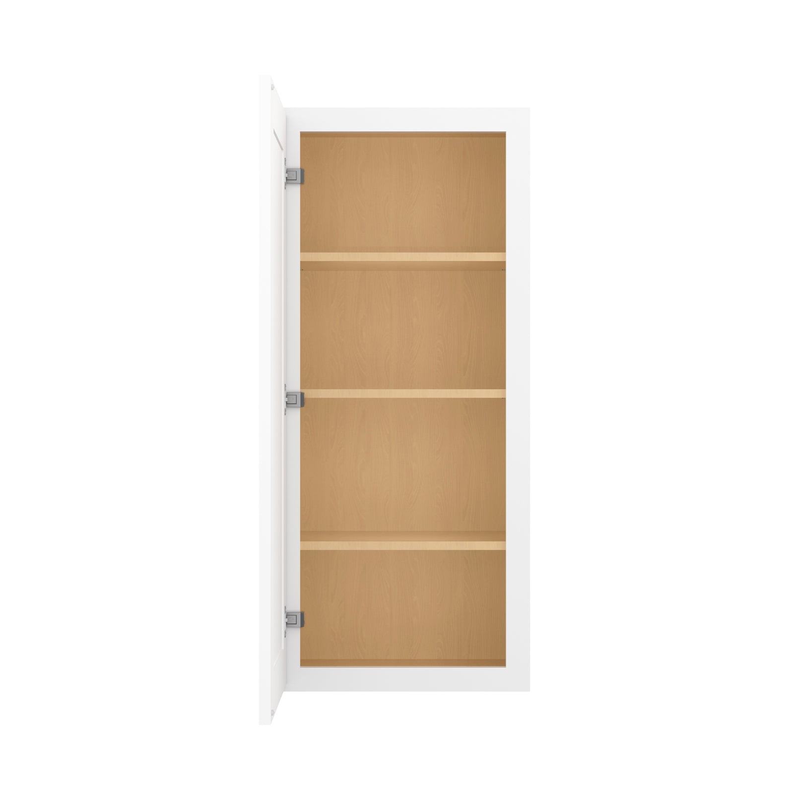 HOMLUX Easy-DIY 21-in W x 12-in D x 42-in H in Shaker White Ready to Assemble Wall Kitchen Cabinet 1 Door-3 Shelves