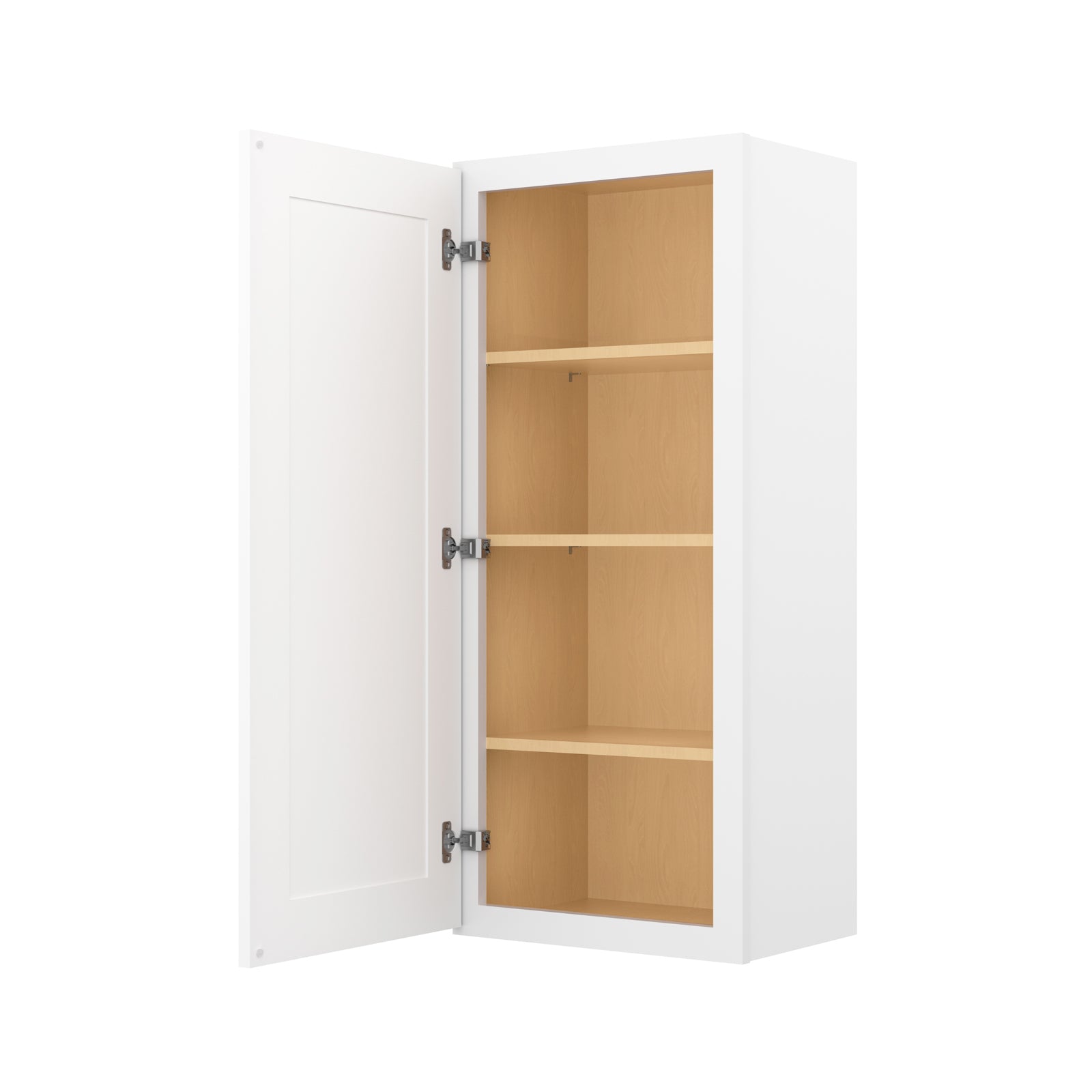 HOMLUX Easy-DIY 21-in W x 12-in D x 42-in H in Shaker White Ready to Assemble Wall Kitchen Cabinet 1 Door-3 Shelves