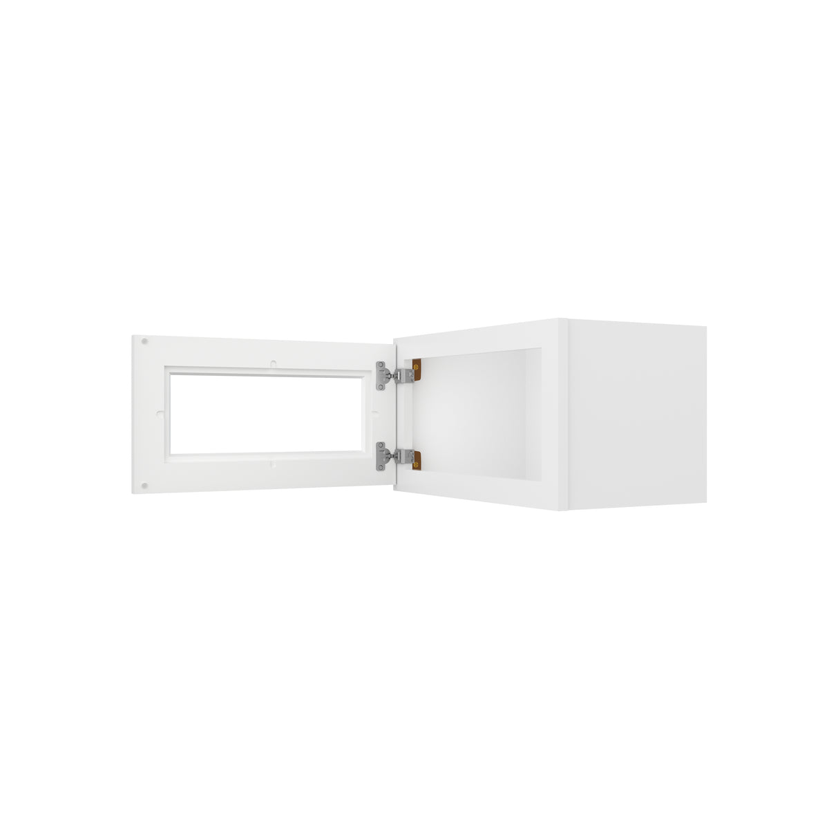 HOMLUX Easy DIY  21-in W x 12-in D x 12-in H in Royal White Plywood Ready to Assemble Wall Kitchen Cabinet Glass NOT included