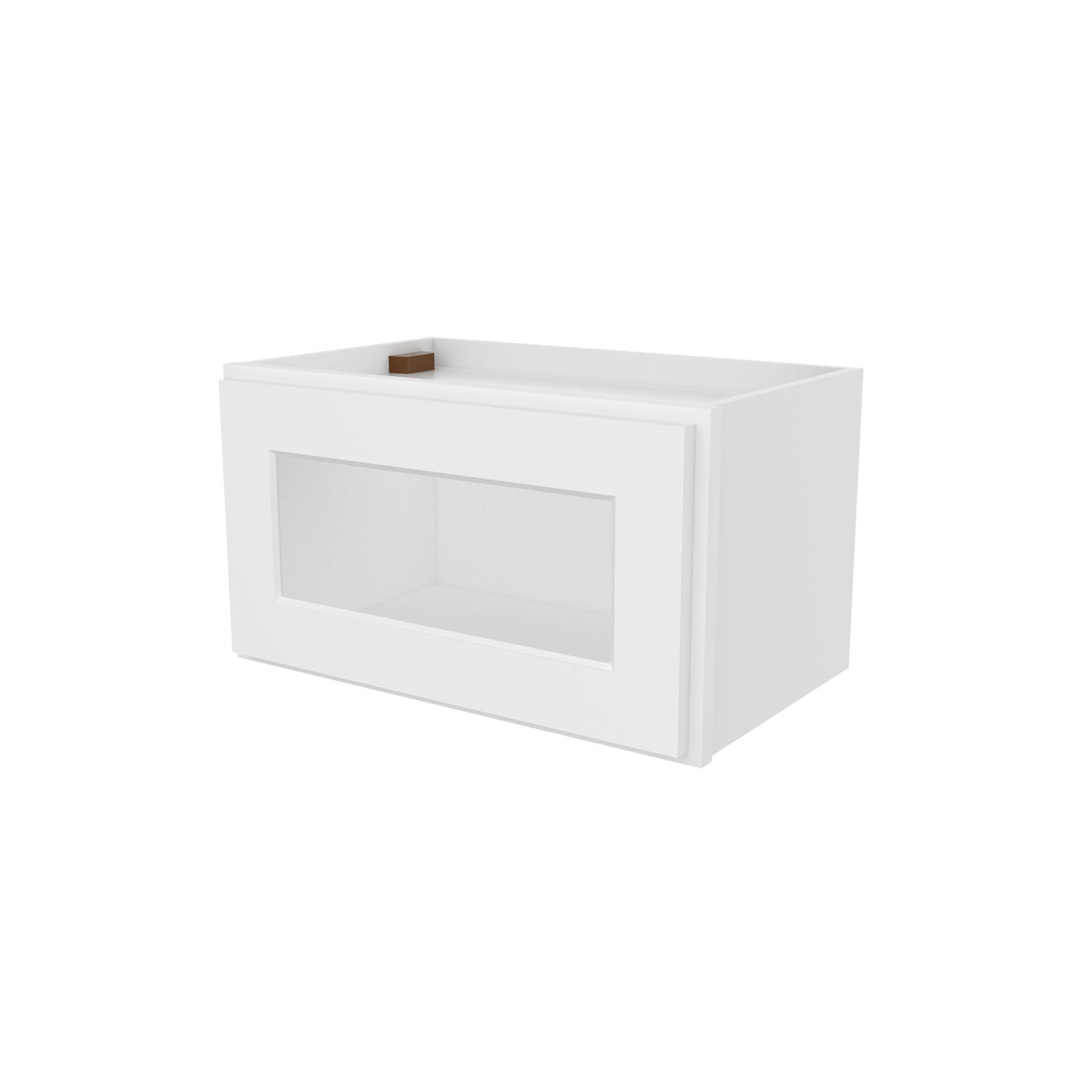 HOMLUX Easy DIY  21-in W x 12-in D x 12-in H in Royal White Plywood Ready to Assemble Wall Kitchen Cabinet Glass NOT included