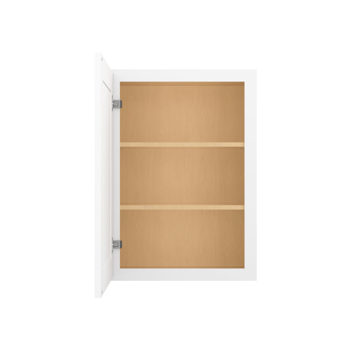 HOMLUX Easy-DIY 21-in W x 12-in D x 42-in H in Shaker White Ready to Assemble Wall Kitchen Cabinet 1 Door-3 Shelves