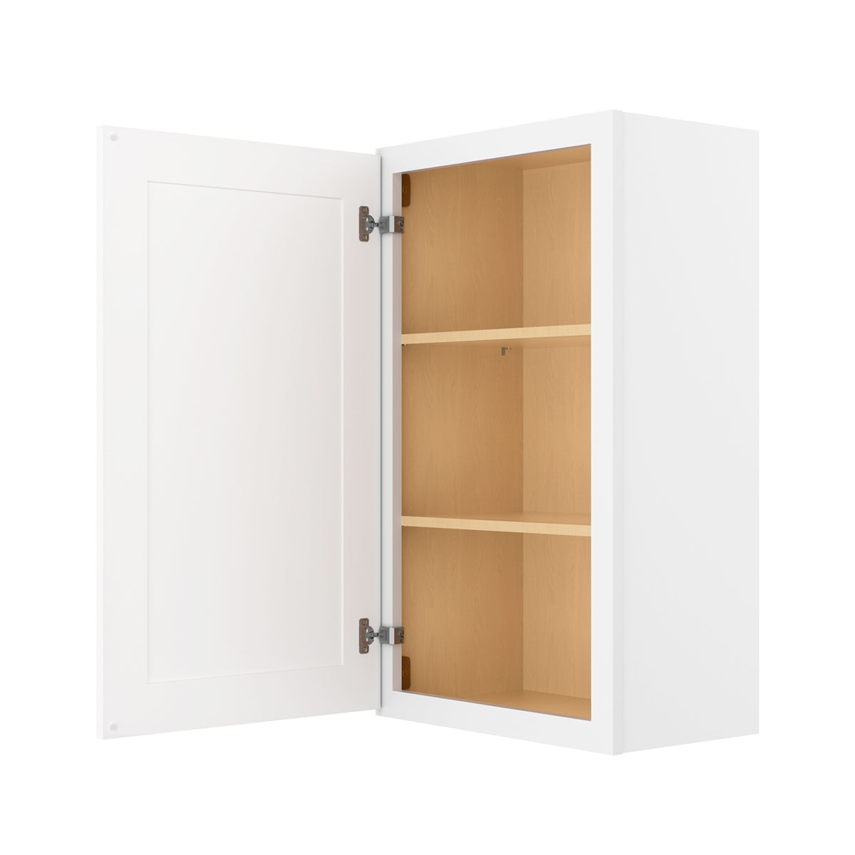 HOMLUX Easy-DIY 21-in W x 12-in D x 42-in H in Shaker White Ready to Assemble Wall Kitchen Cabinet 1 Door-3 Shelves