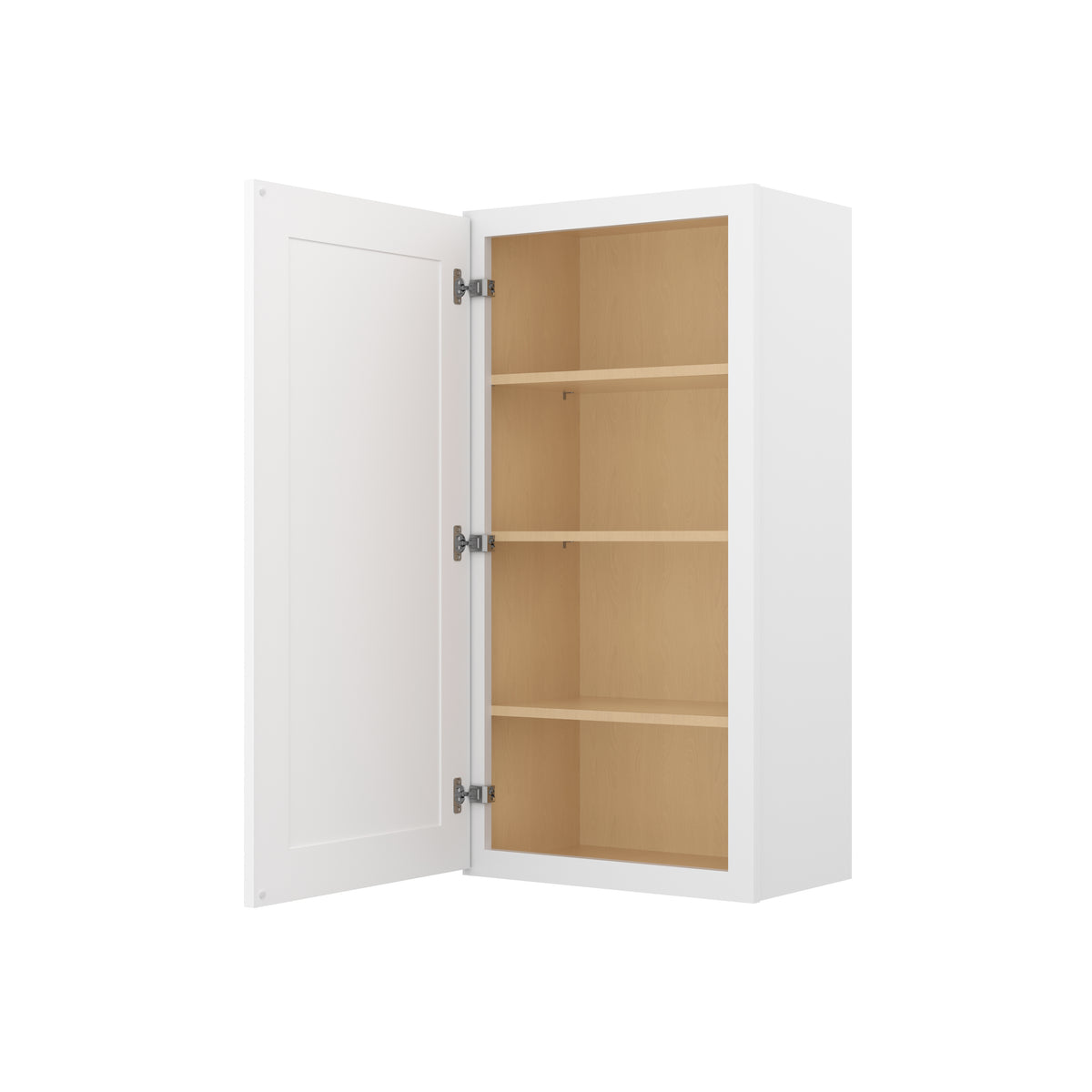 HOMLUX Easy-DIY 21-in W x 12-in D x 42-in H in Shaker White Ready to Assemble Wall Kitchen Cabinet 1 Door-3 Shelves