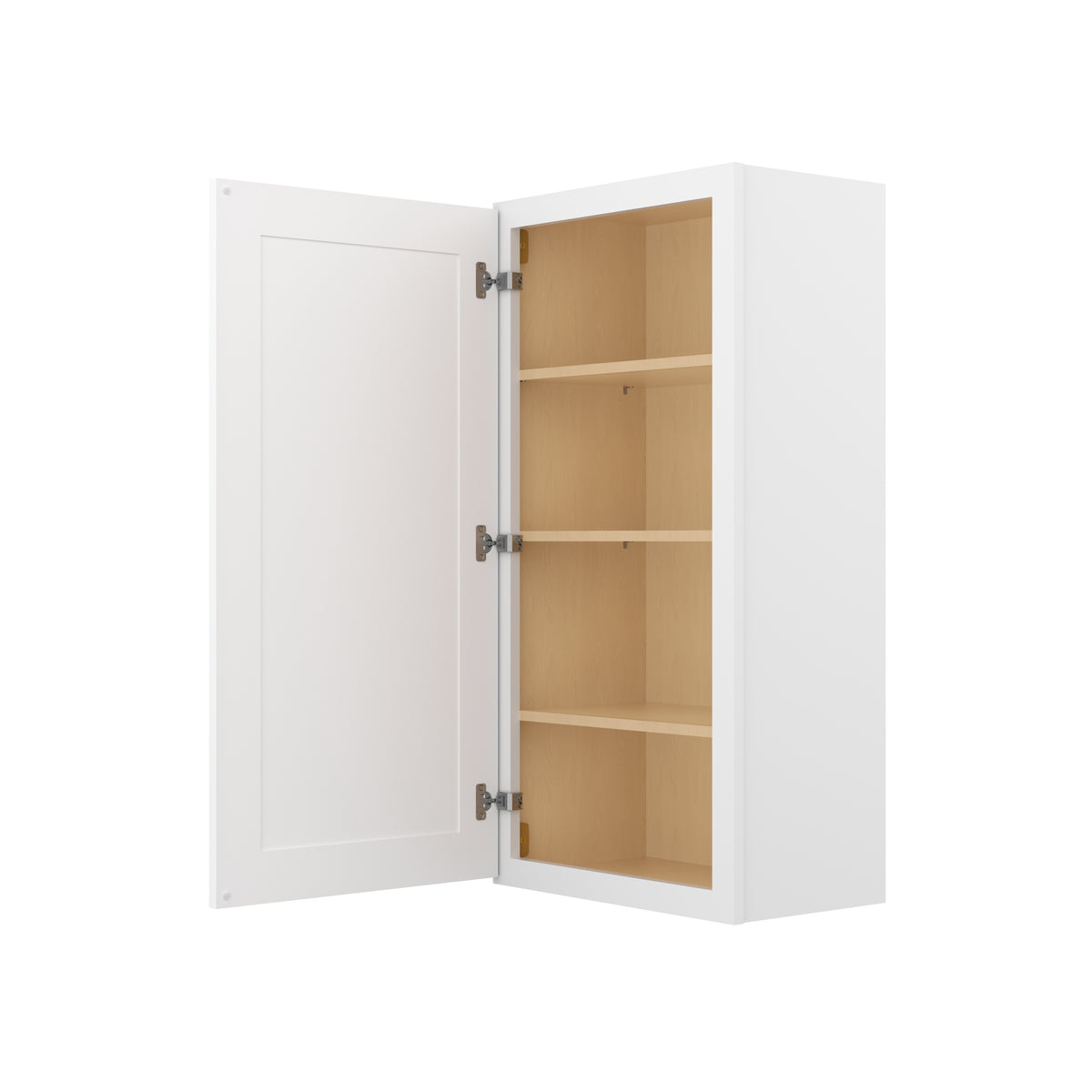 HOMLUX Easy-DIY 21-in W x 12-in D x 42-in H in Shaker White Ready to Assemble Wall Kitchen Cabinet 1 Door-3 Shelves