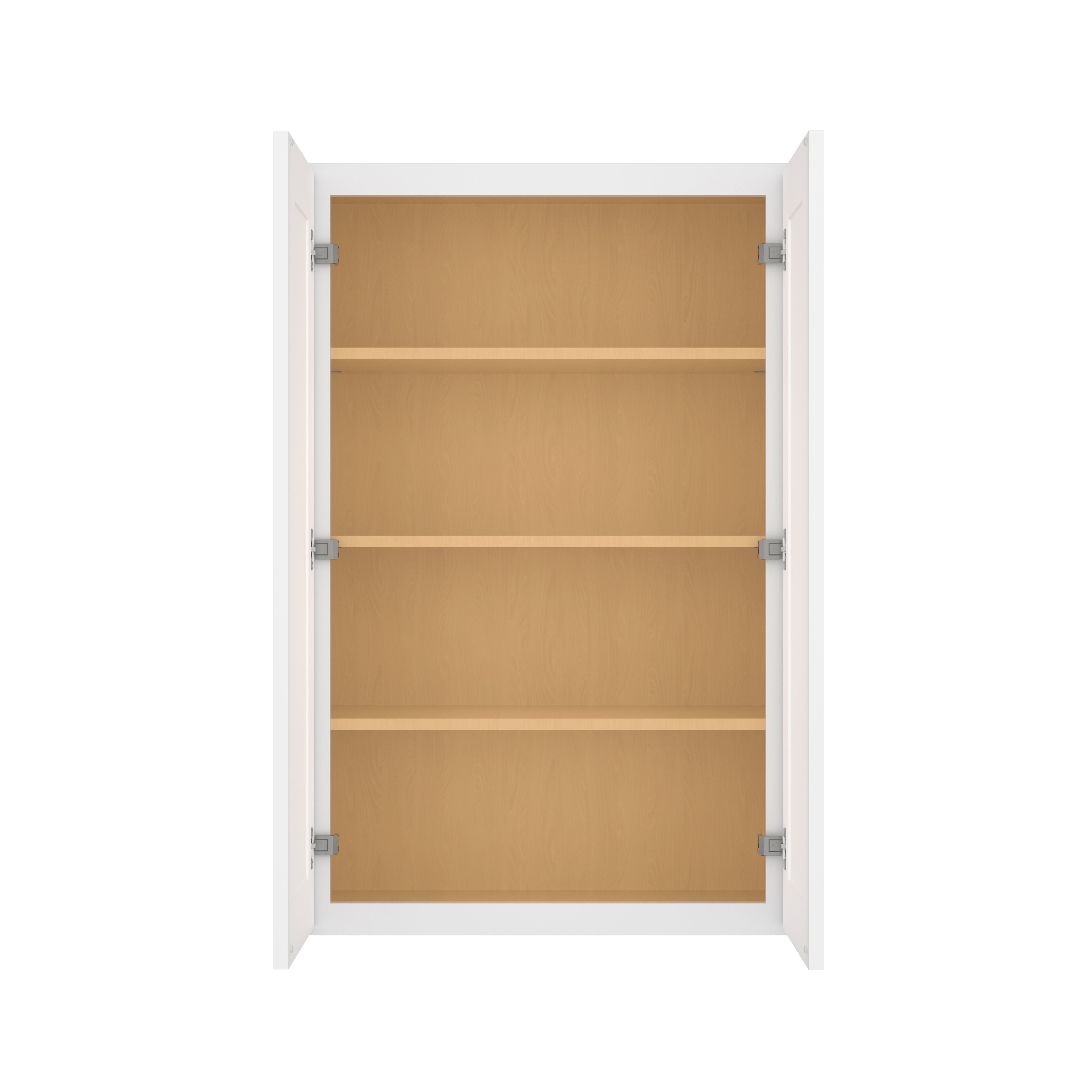 Easy-DIY 27-in W x 12-in D x 42-in H in Shaker White Ready to Assemble Wall Kitchen Cabinet 2 Door-3 Shelves