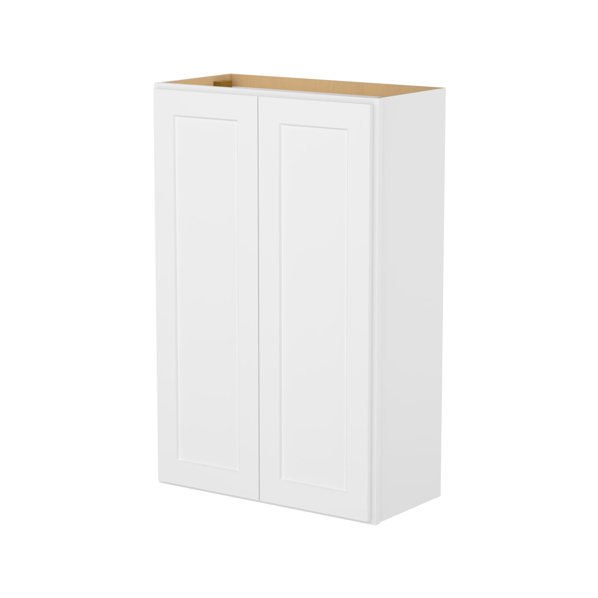 Easy-DIY 27-in W x 12-in D x 42-in H in Shaker White Ready to Assemble Wall Kitchen Cabinet 2 Door-3 Shelves