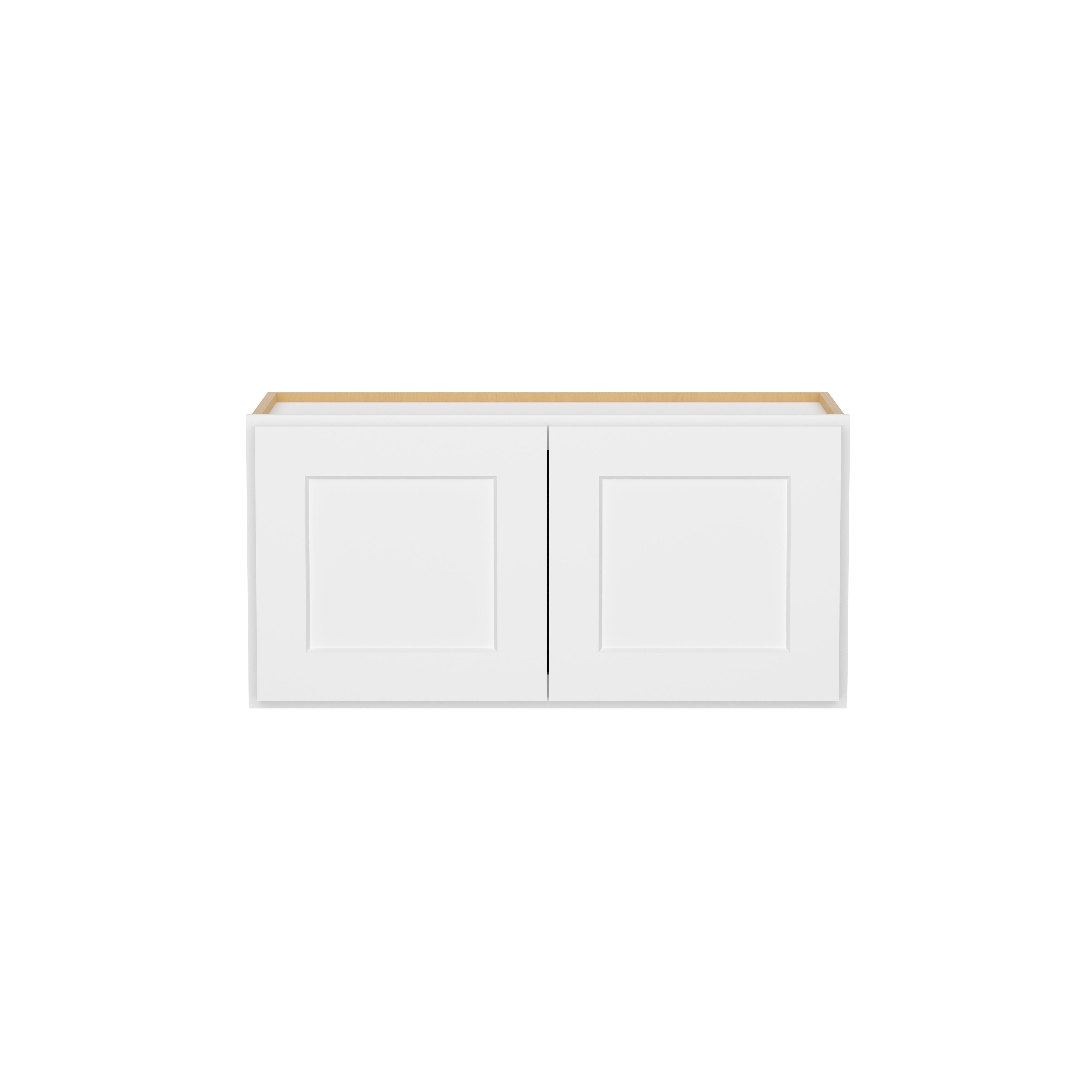 HOMLUX Easy-DIY 33-in W x 12-in D x 42-in H in Shaker White Ready to Assemble Wall  Kitchen Cabinet 2 Door-3 Shelves