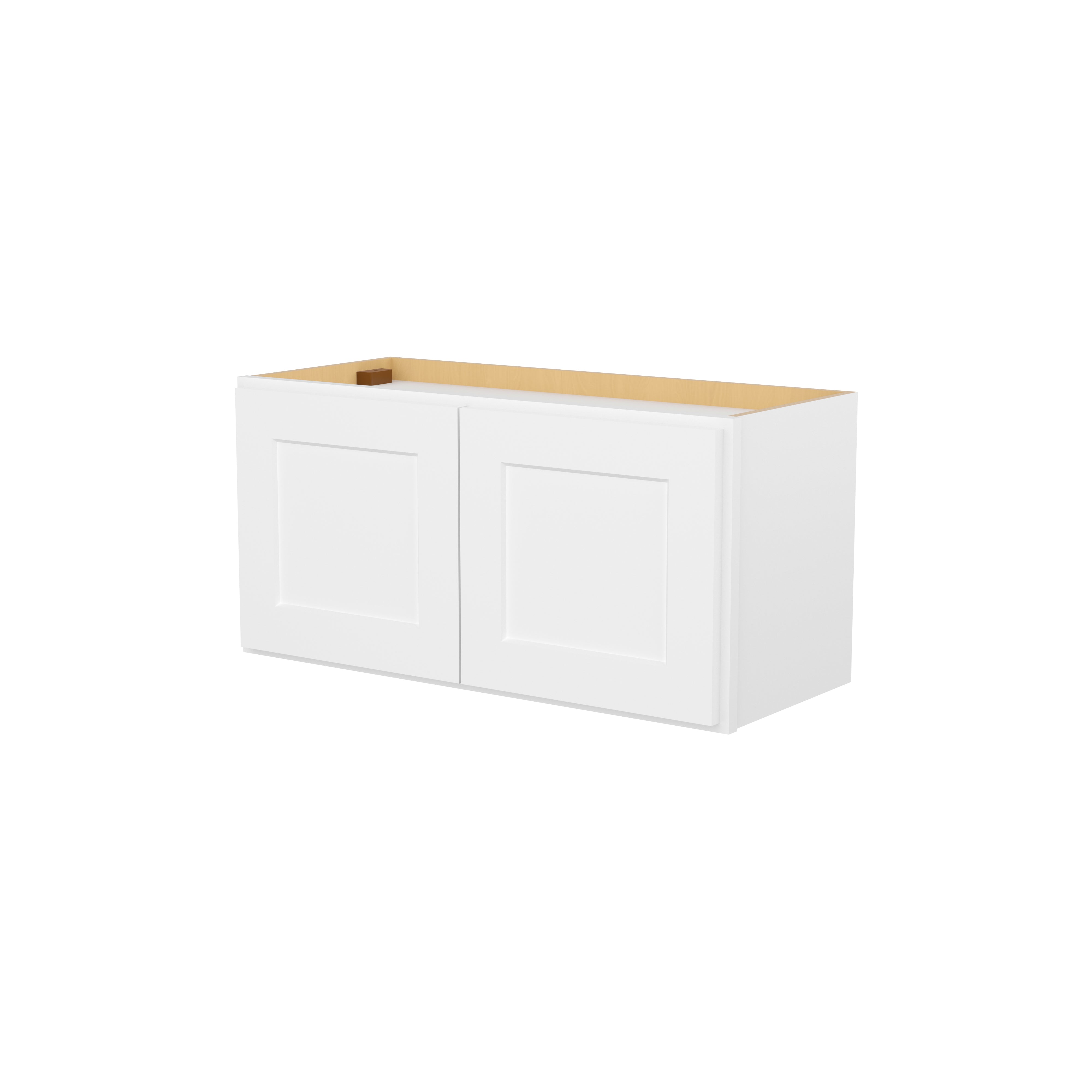 HOMLUX Easy-DIY 33-in W x 12-in D x 42-in H in Shaker White Ready to Assemble Wall  Kitchen Cabinet 2 Door-3 Shelves