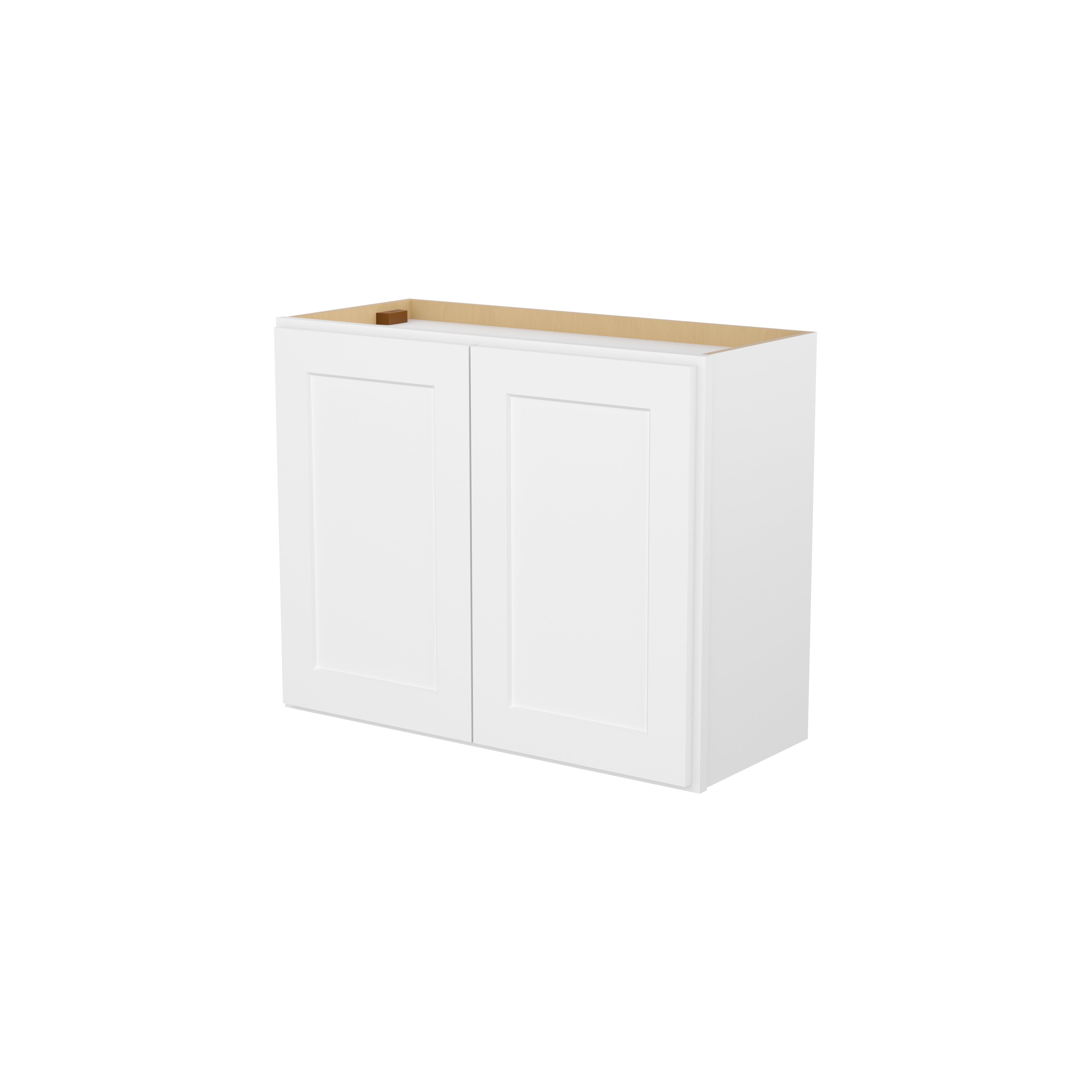 HOMLUX Easy-DIY 30-in W x 24-in D x 24-in H in Shaker White Ready to Assemble Wall Refrigerator Kitchen Cabinet with 2 Doors