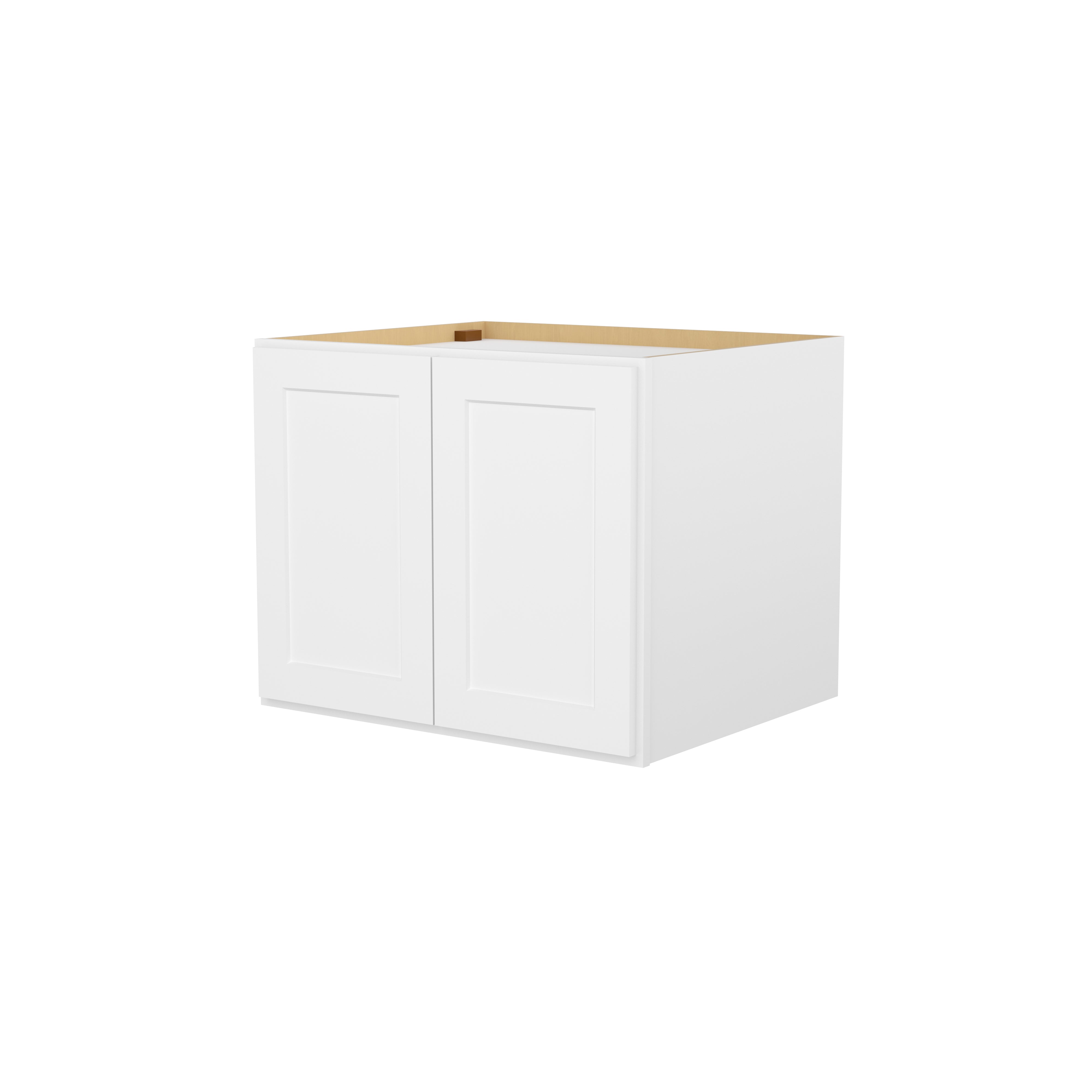 HOMLUX Easy-DIY 30-in W x 24-in D x 24-in H in Shaker White Ready to Assemble Wall Refrigerator Kitchen Cabinet with 2 Doors