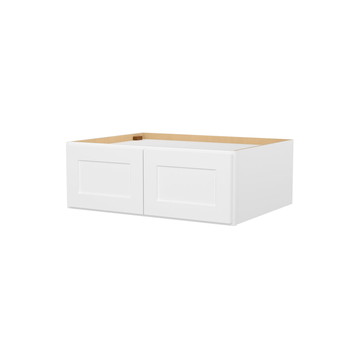 HOMLUX Easy-DIY 33-in W x 24-in D x 24-in H in Shaker White Ready to Assemble Wall Refrigerator Kitchen Cabinet with 2 Doors