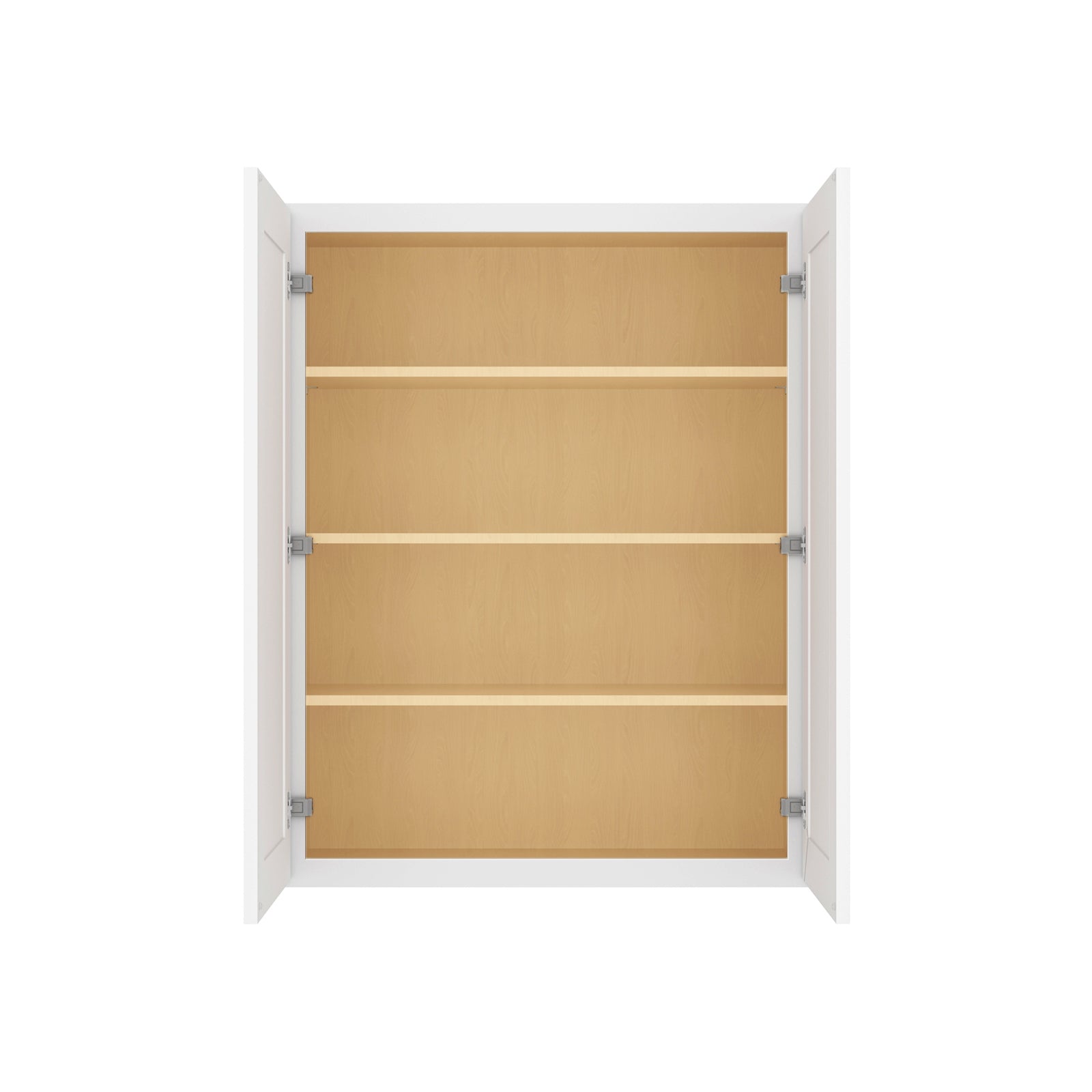 HOMLUX Easy-DIY 33-in W x 12-in D x 42-in H in Shaker White Ready to Assemble Wall  Kitchen Cabinet 2 Door-3 Shelves