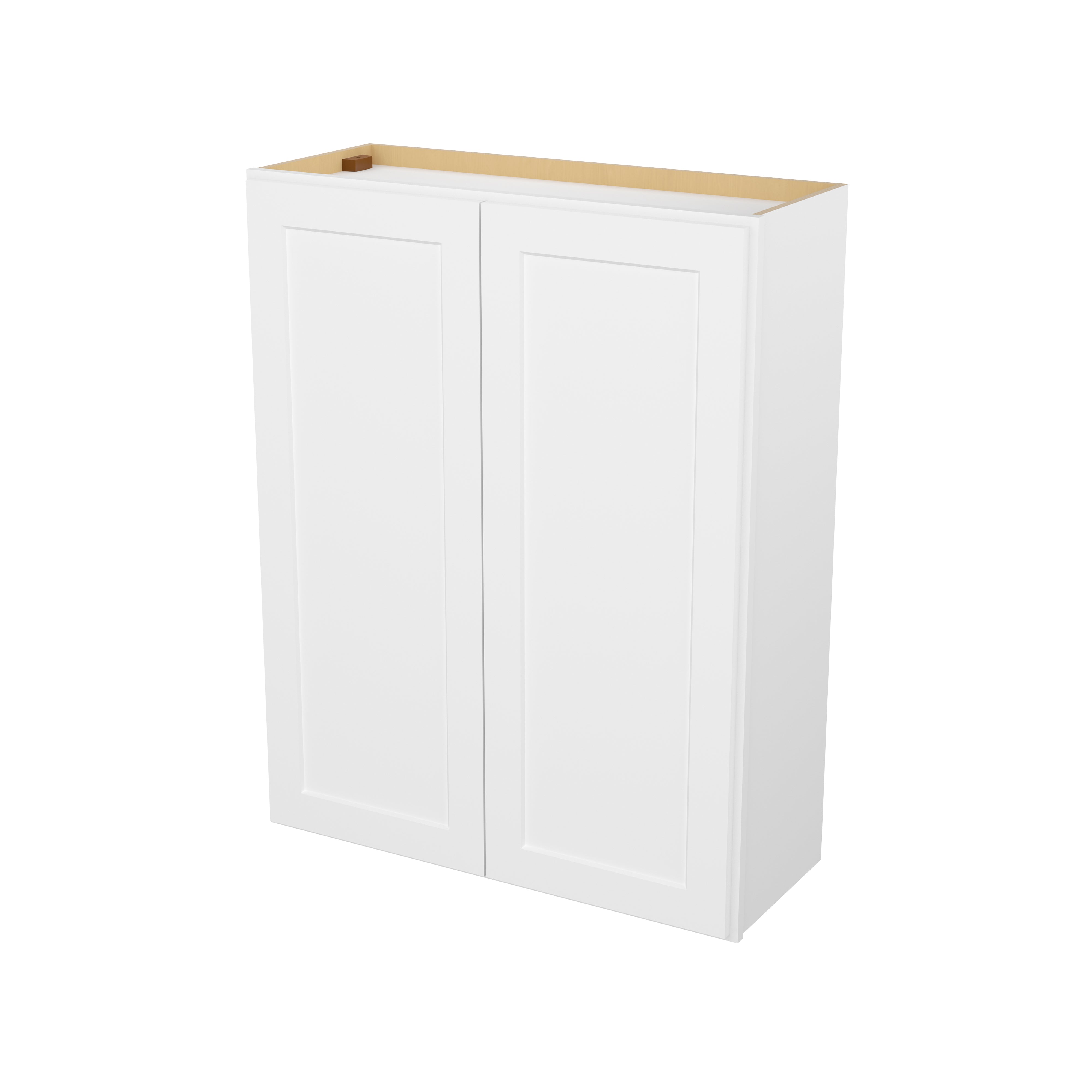 HOMLUX Easy-DIY 33-in W x 12-in D x 42-in H in Shaker White Ready to Assemble Wall  Kitchen Cabinet 2 Door-3 Shelves
