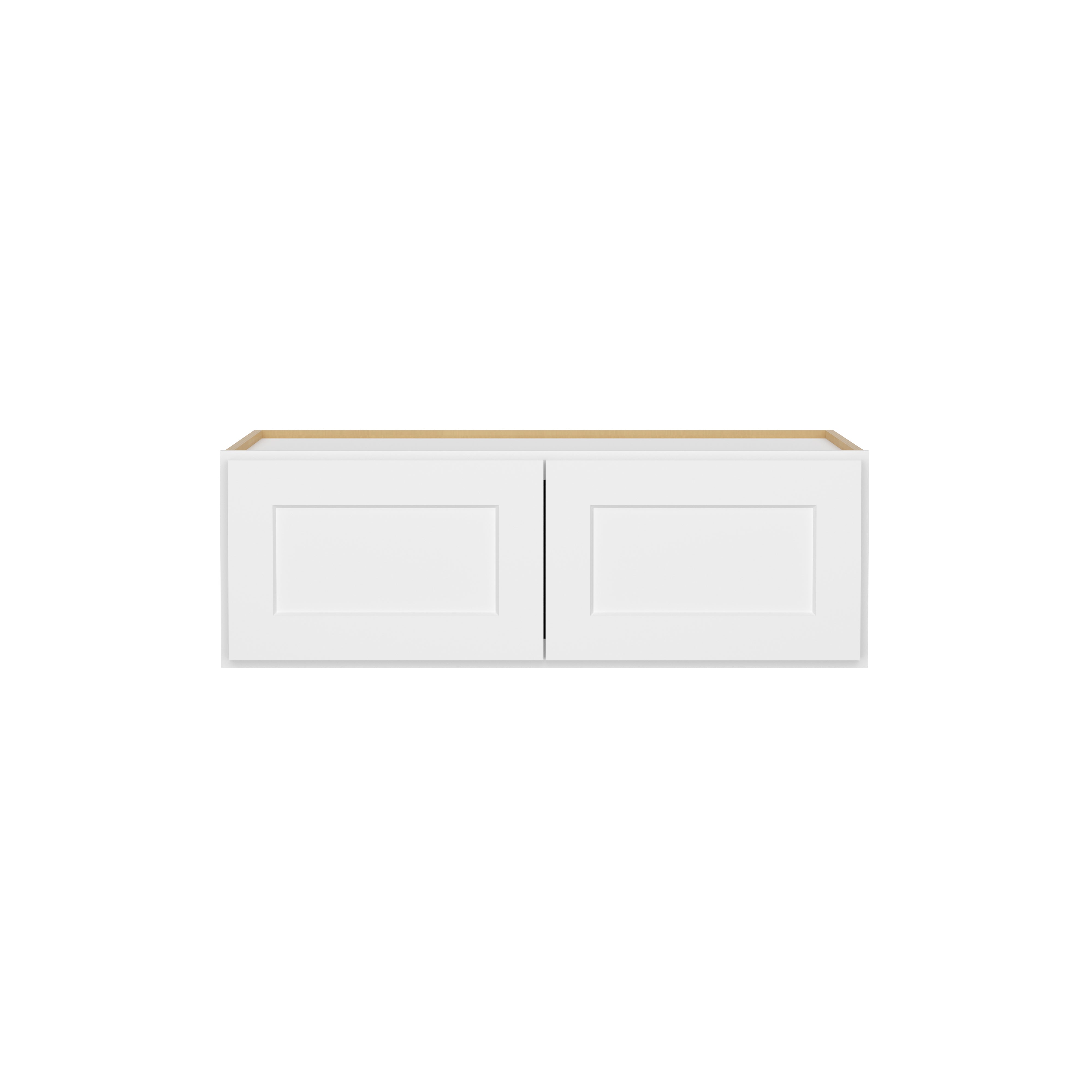 HOMLUX Easy-DIY 36-in W x 24-in D x 15-in H in Shaker White Ready to Assemble Wall Refrigerator Kitchen Cabinet with 2 Doors