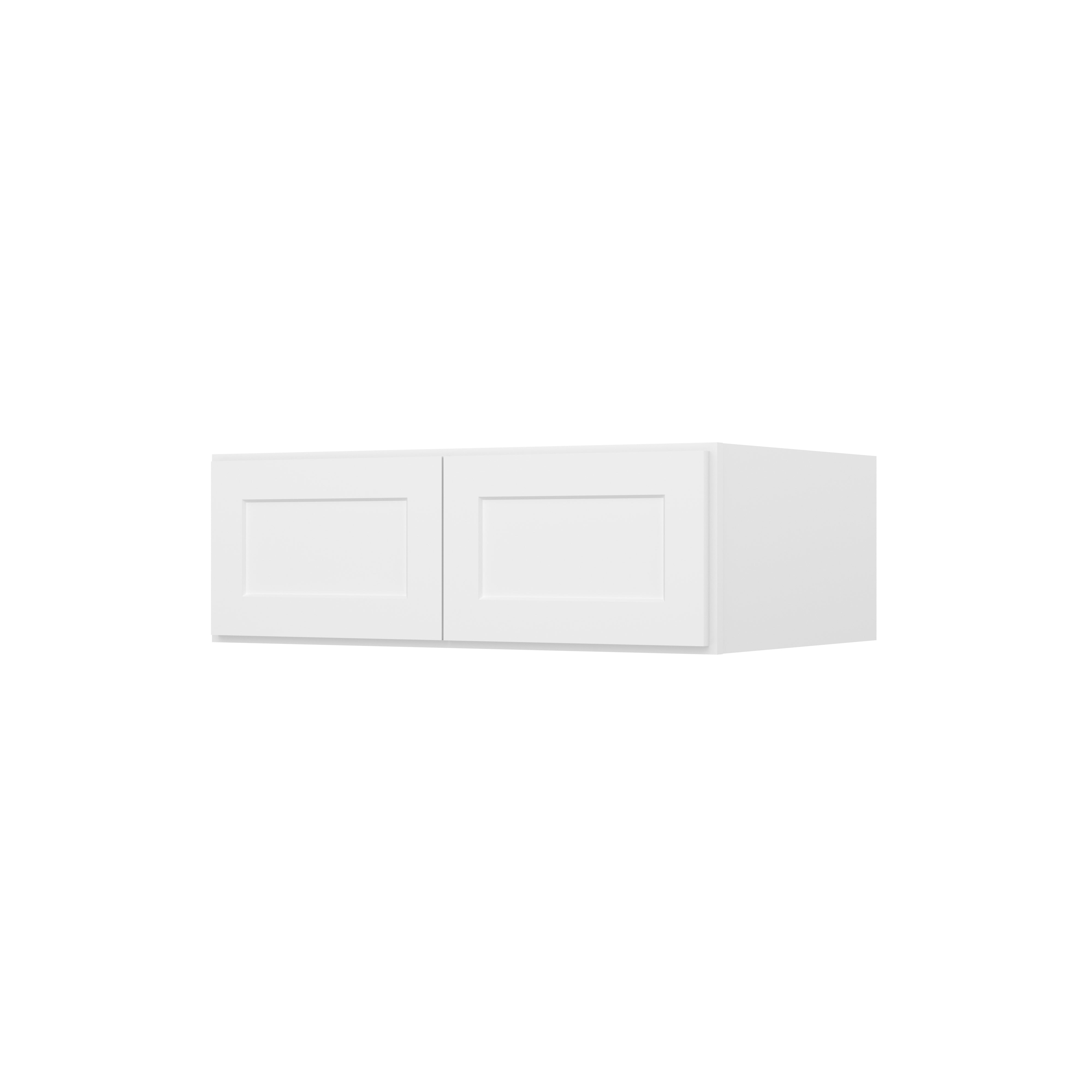 HOMLUX Easy-DIY 36-in W x 24-in D x 15-in H in Shaker White Ready to Assemble Wall Refrigerator Kitchen Cabinet with 2 Doors