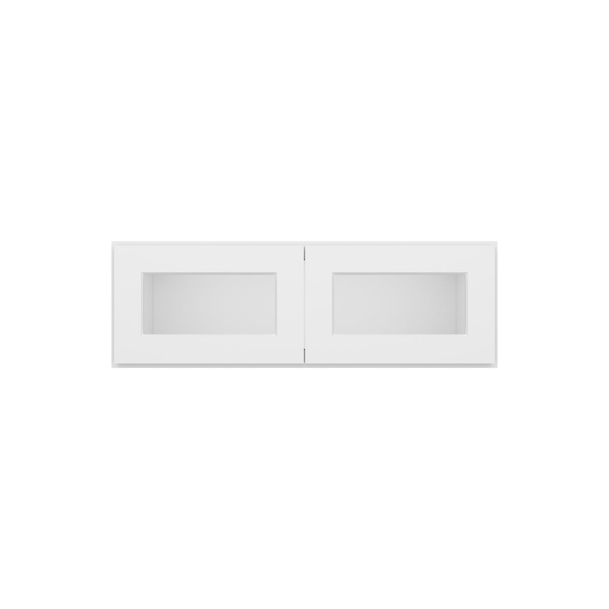 Easy-DIY 36-in W x 12-in D x 12-in H in Shaker White Ready to Assemble Wall Kitchen Cabinet Glass NOT Included