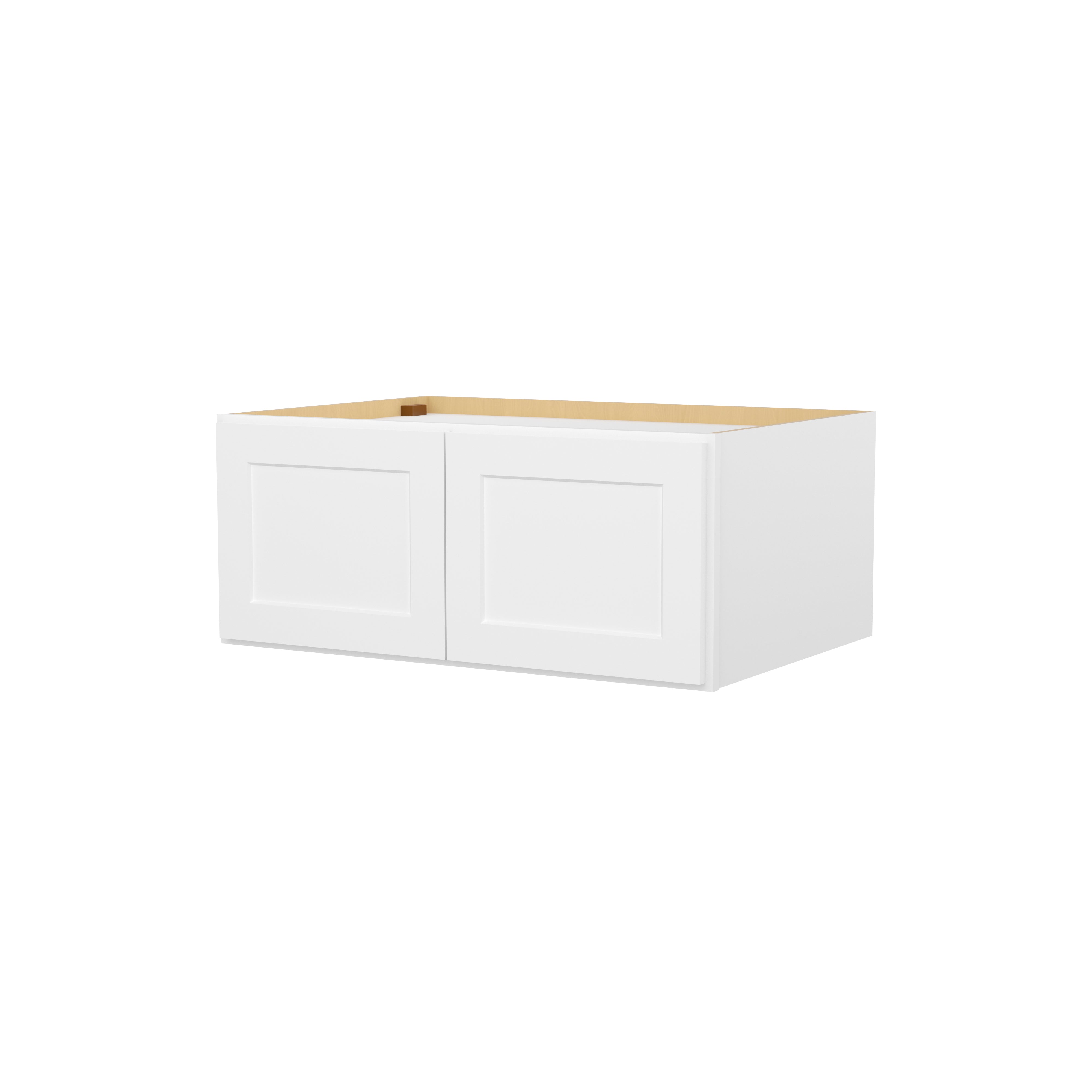 HOMLUX Easy-DIY 36-in W x 24-in D x 15-in H in Shaker White Ready to Assemble Wall Refrigerator Kitchen Cabinet with 2 Doors