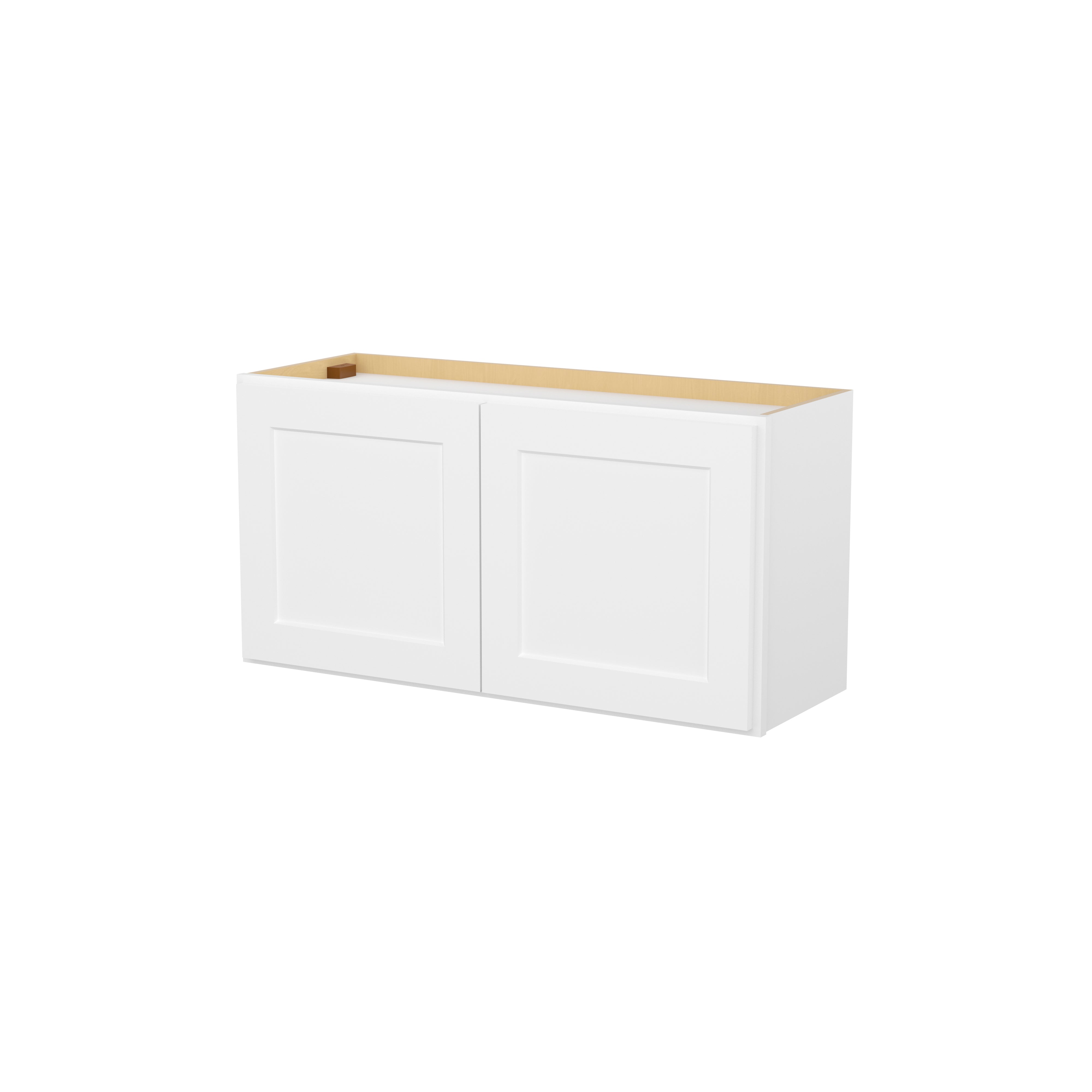 HOMLUX Easy-DIY 36-in W x 12-in  D x 42-in H in Shaker White Ready to Assemble Wall Kitchen Cabinet 2 Doors-3 Shelves