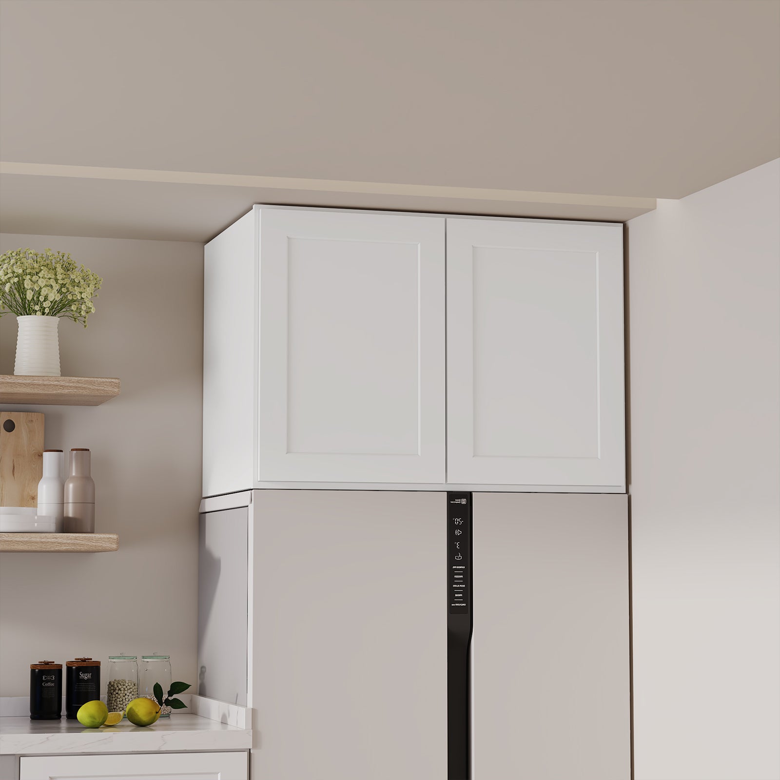 W6 Series Plywood Ready to Assemble Kitchen Wall Cabinets with 2 Doors-4