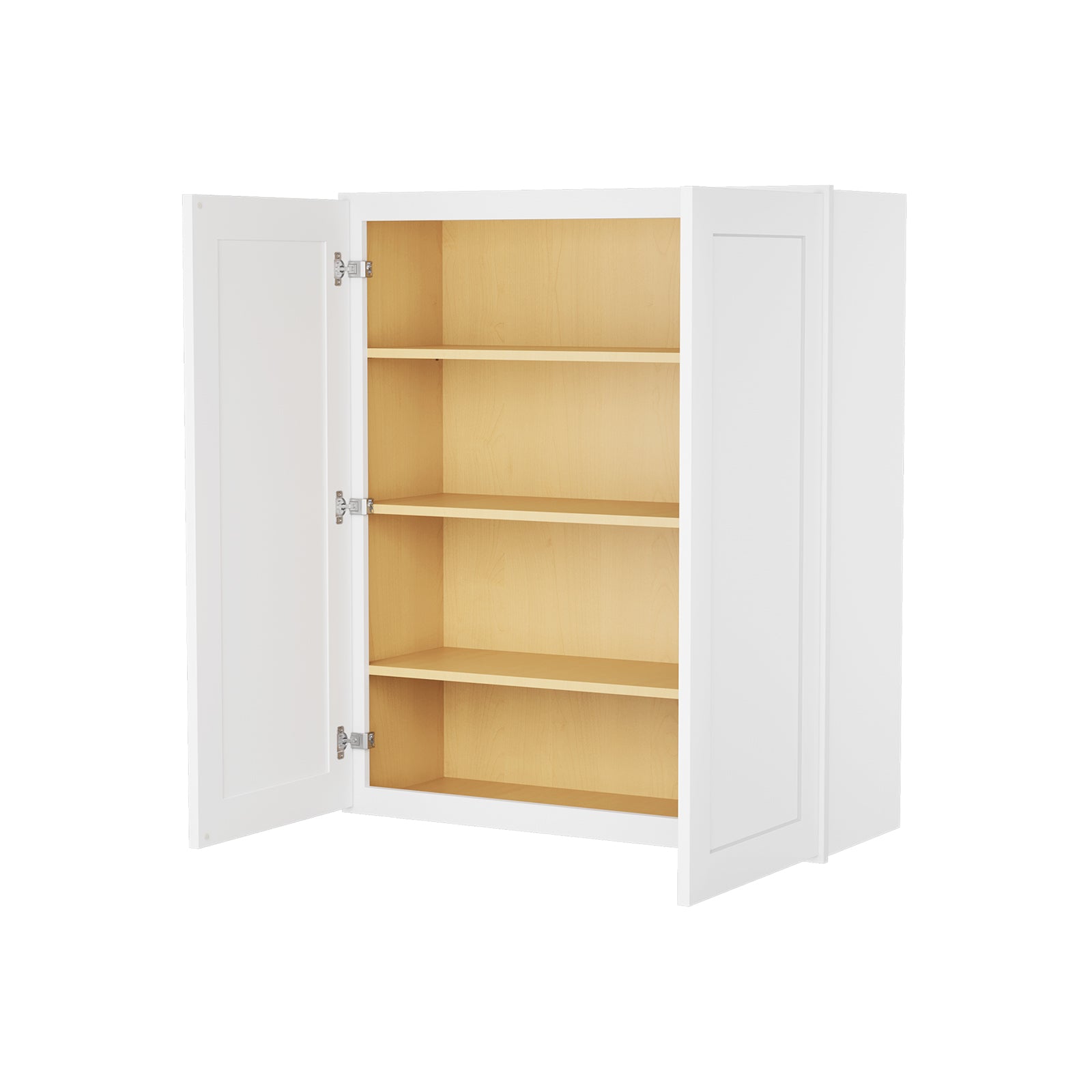 HOMLUX Easy-DIY 36-in W x 12-in  D x 42-in H in Shaker White Ready to Assemble Wall Kitchen Cabinet 2 Doors-3 Shelves